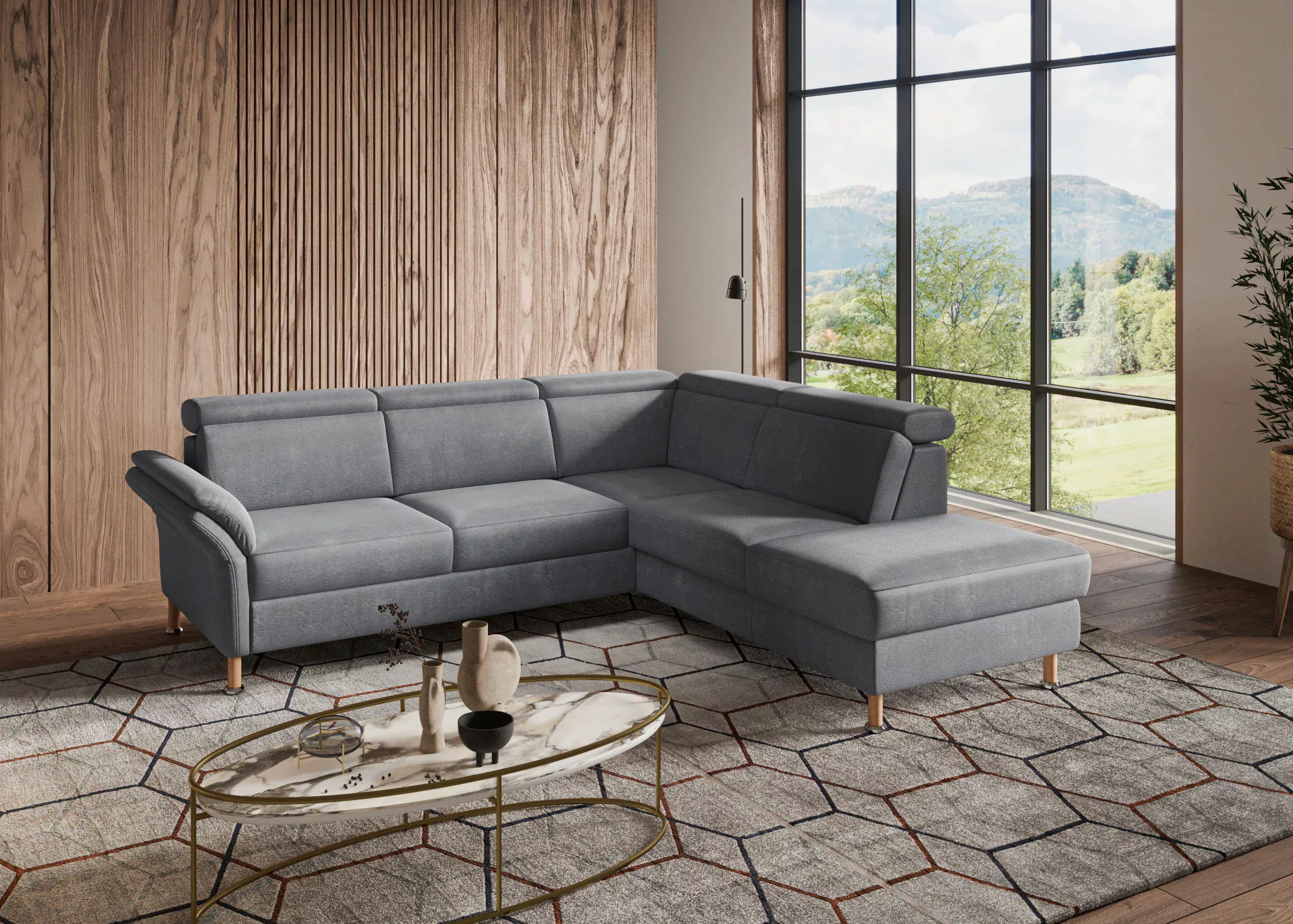 Home affaire Ecksofa "Calypso L-Form", mit Relaxfunktion motorisch im Sofa günstig online kaufen