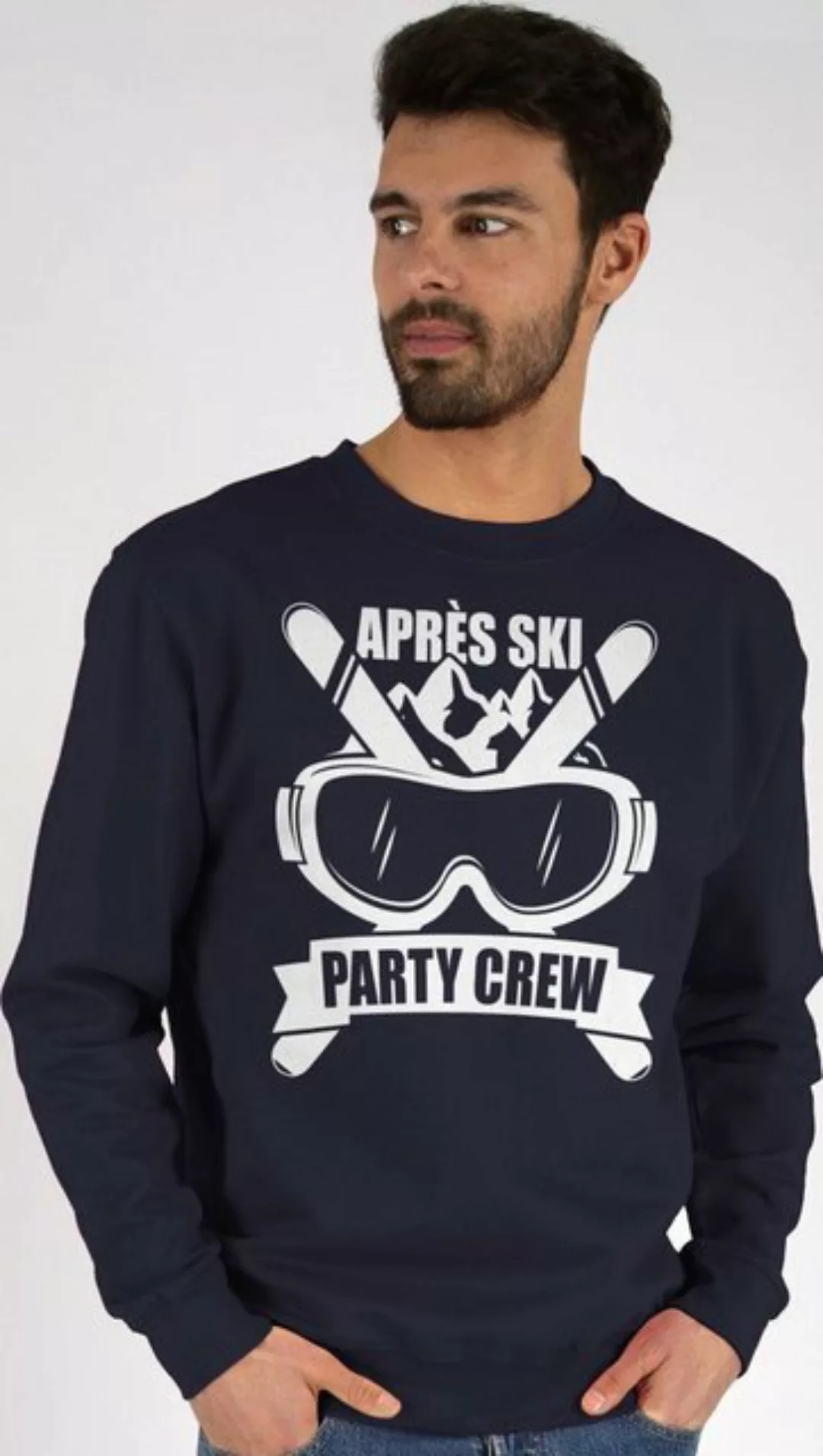 Shirtracer Sweatshirt Apres Ski Party Crew - weiß (1-tlg) Apres Ski Party günstig online kaufen