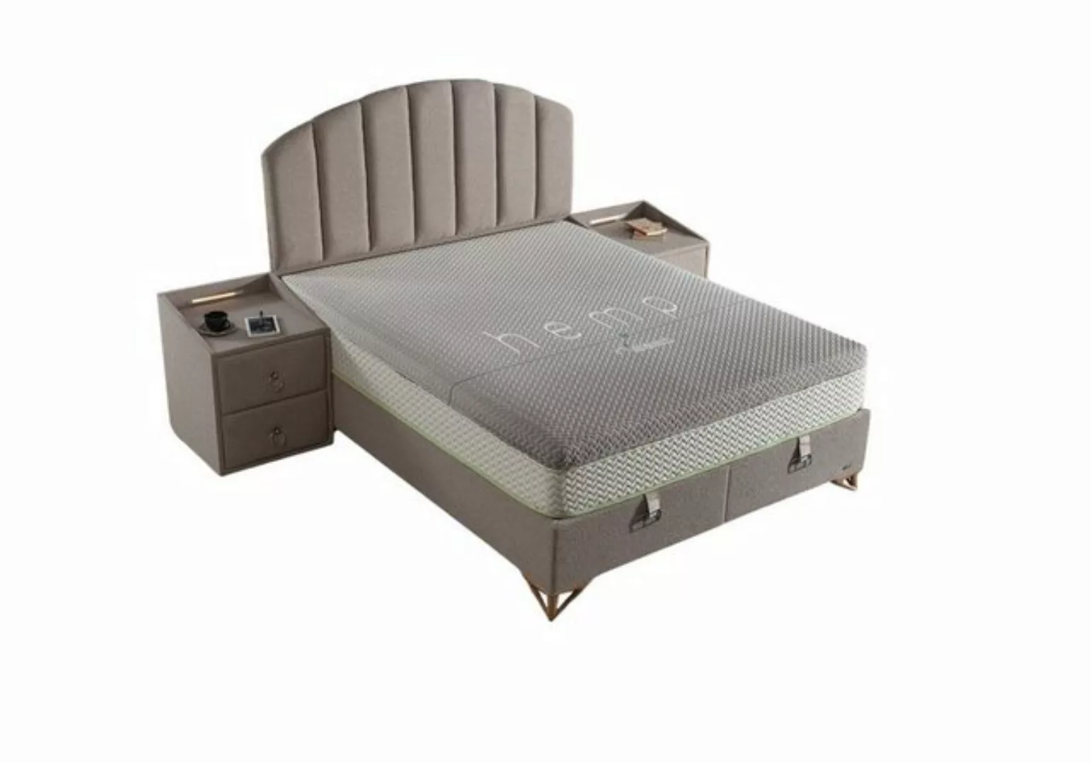 Villa Möbel Boxspringbett LORA (Bett Set, Bettset), Bettkasten mit XXL Stau günstig online kaufen