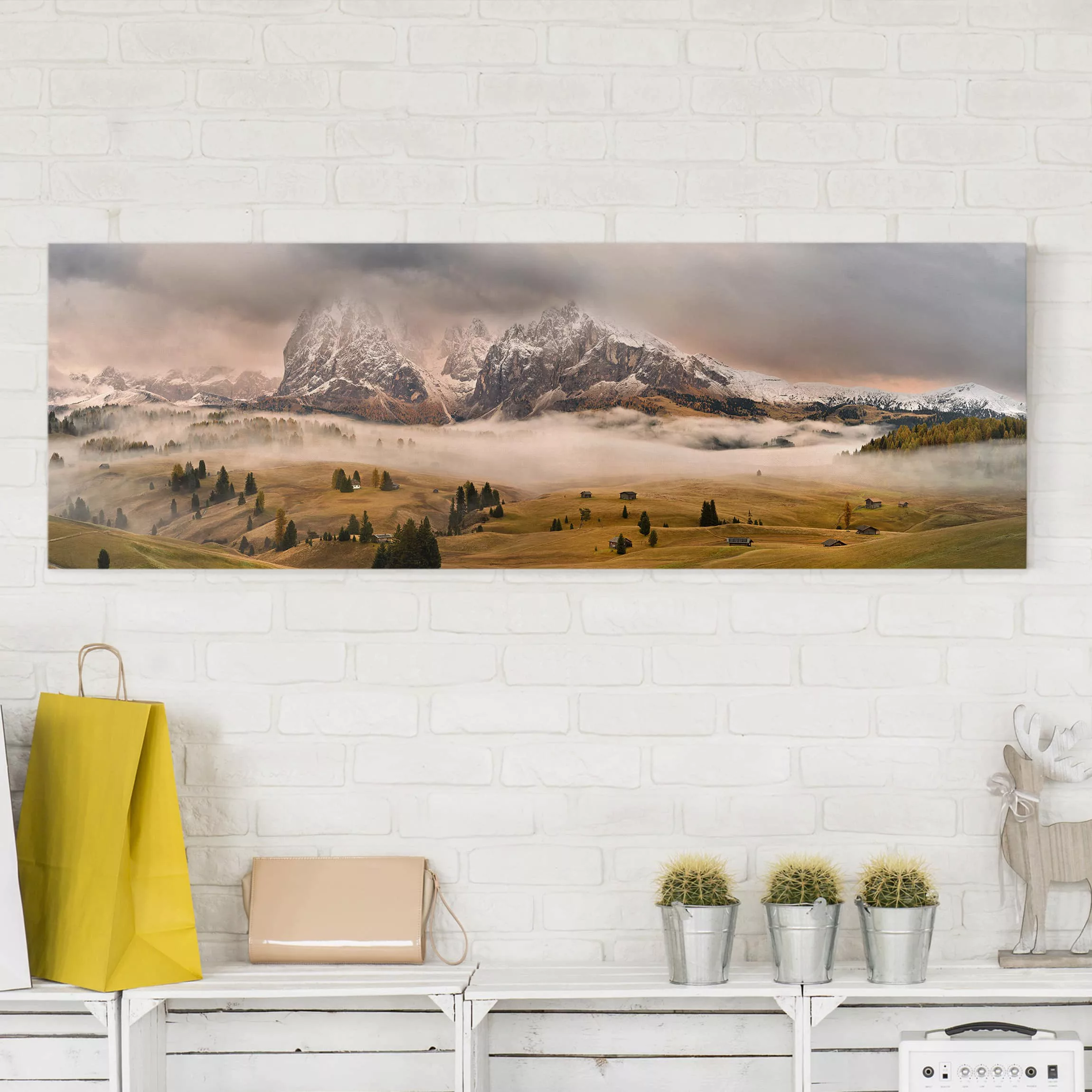 Leinwandbild Berg - Panorama Dolomiten Mythen günstig online kaufen