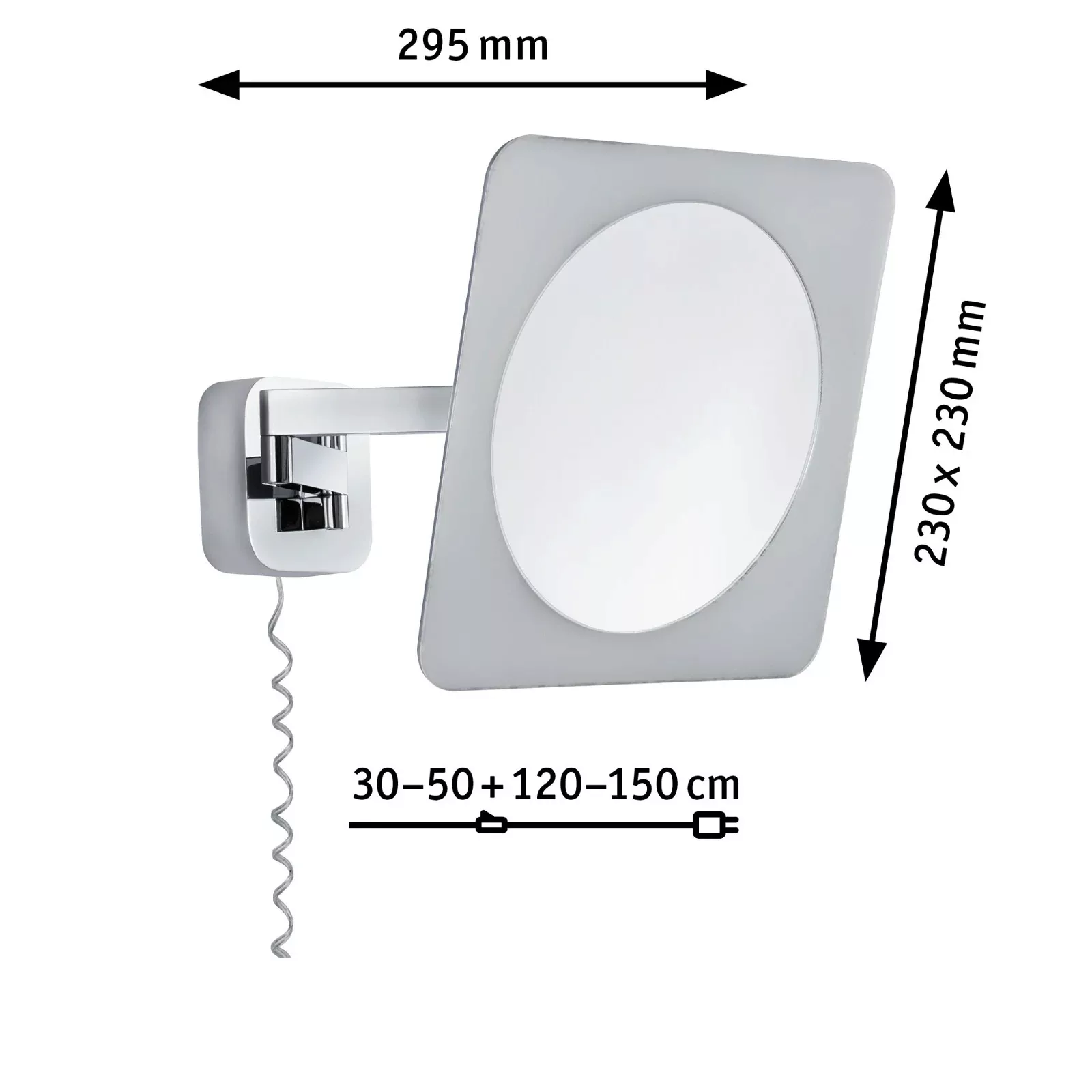 Paulmann "LED Kosmetikspiegel Bela Mit Leuchtmittel IP44 3000K 260lm 230V 5 günstig online kaufen