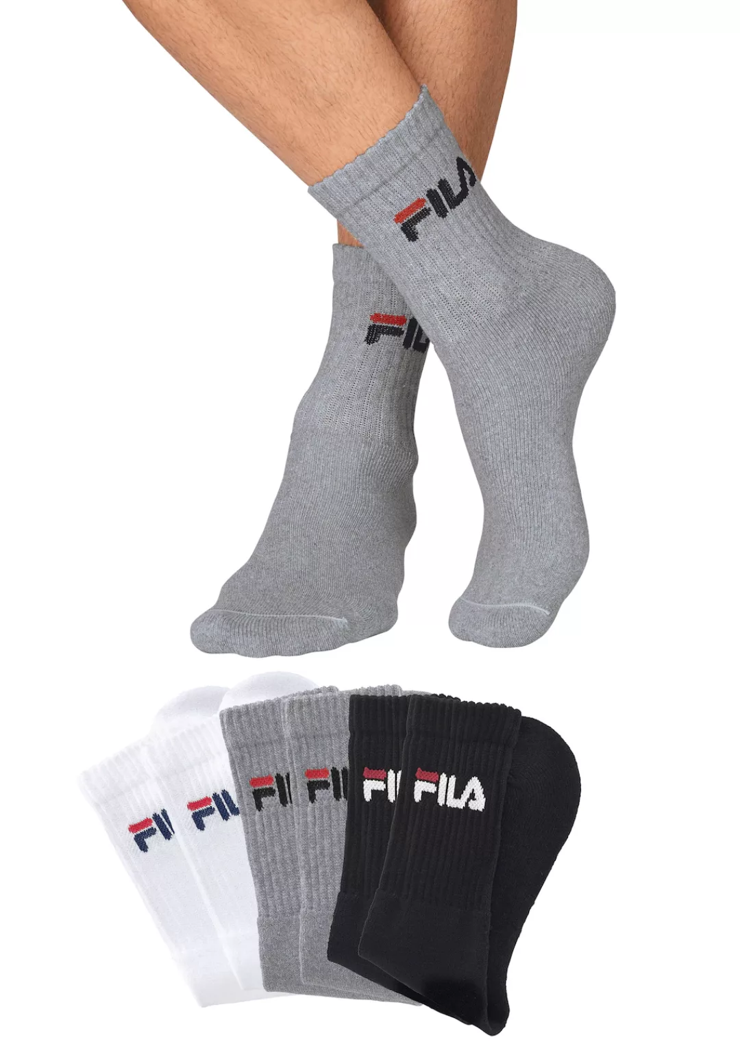 Fila Tennissocken, (6er Pack), mit eingestricktem Logo günstig online kaufen