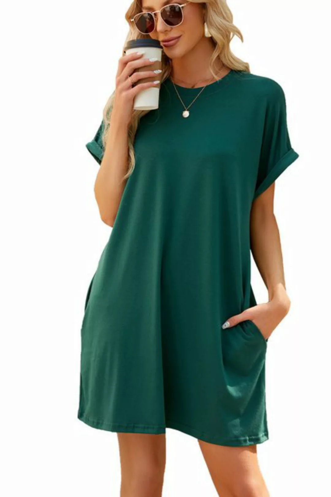 ENIX Sommerkleid Freizeit Minikleid Passform schwingendes Cocktailkleid Tas günstig online kaufen