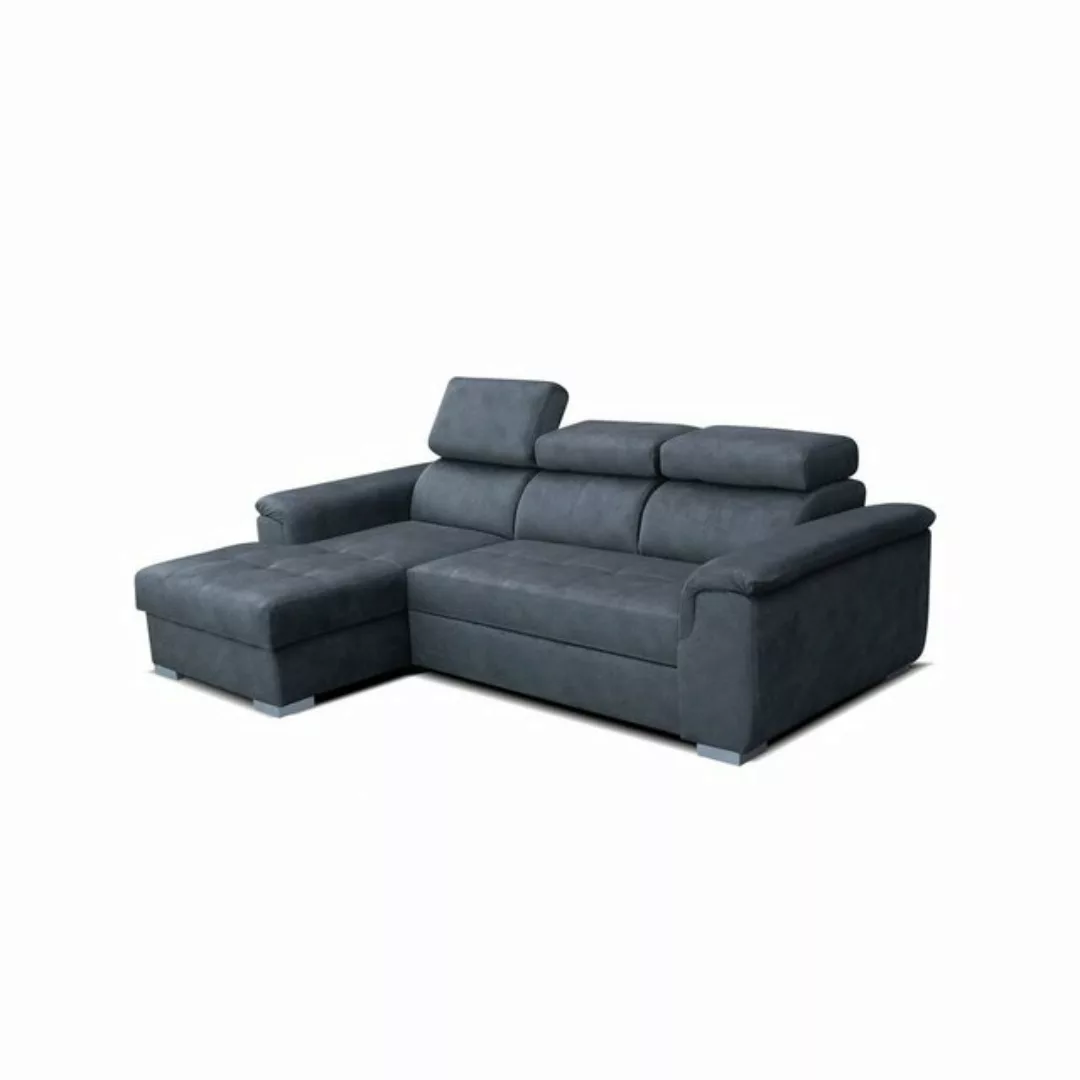 robin Ecksofa Silver L-förmiges Sofa mit Schlaffunktion Bettkasten Modulare günstig online kaufen