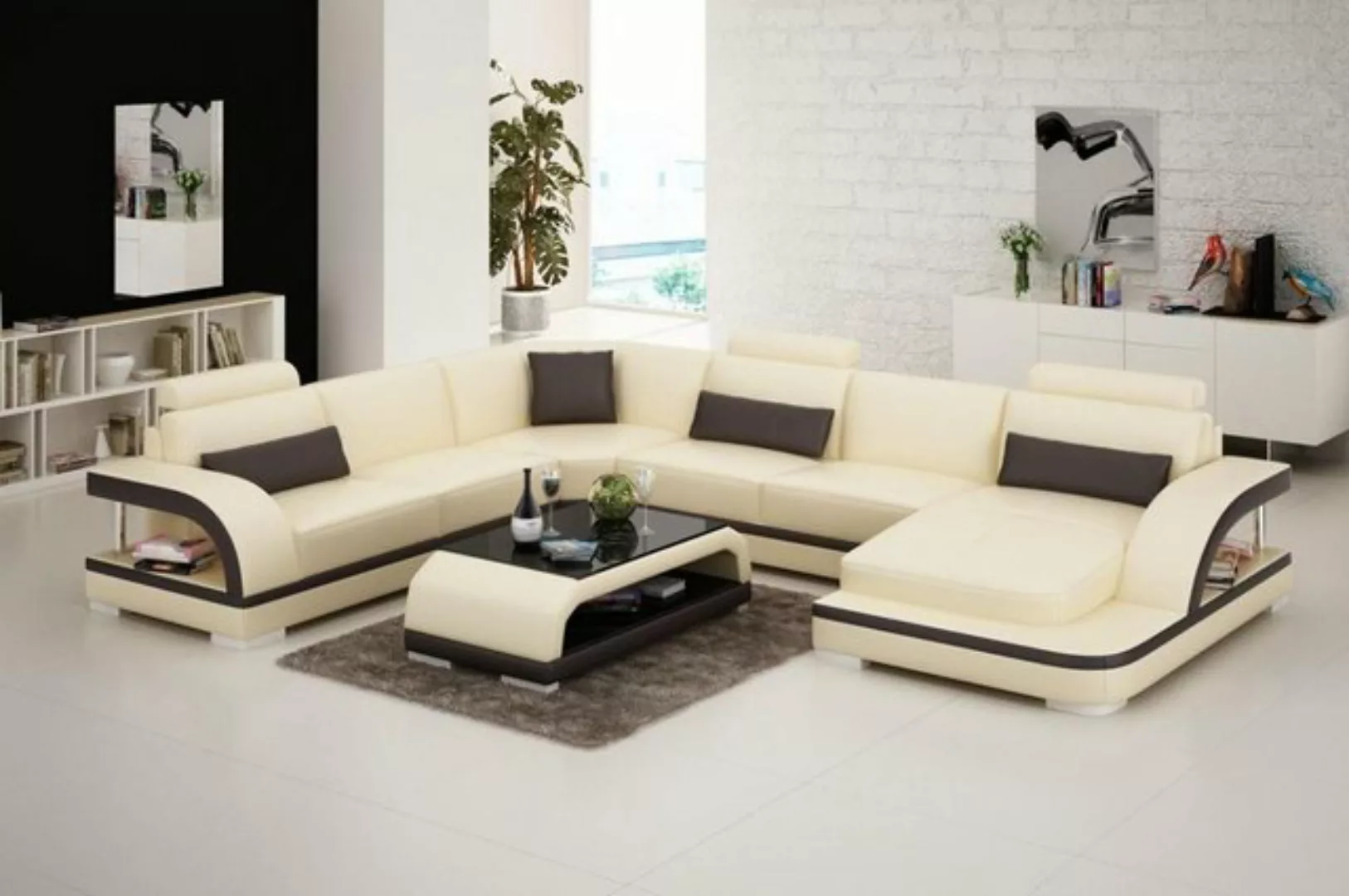 JVmoebel Ecksofa, Design Couch Luxus Couchen Leder Sofa Sitz Eck Garnitur P günstig online kaufen