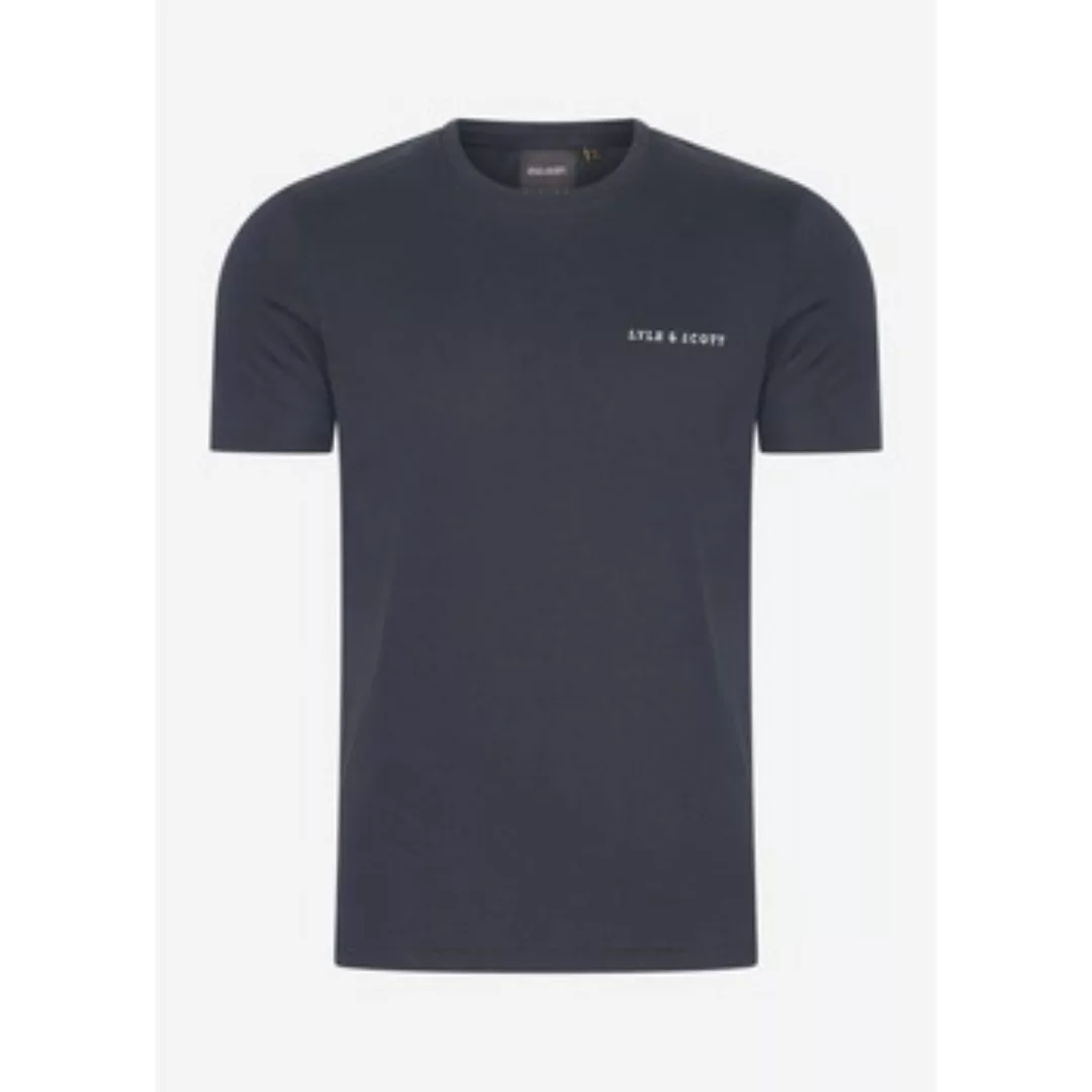 Lyle & Scott  T-Shirts & Poloshirts Embroidered t-shirt - dark navy white günstig online kaufen