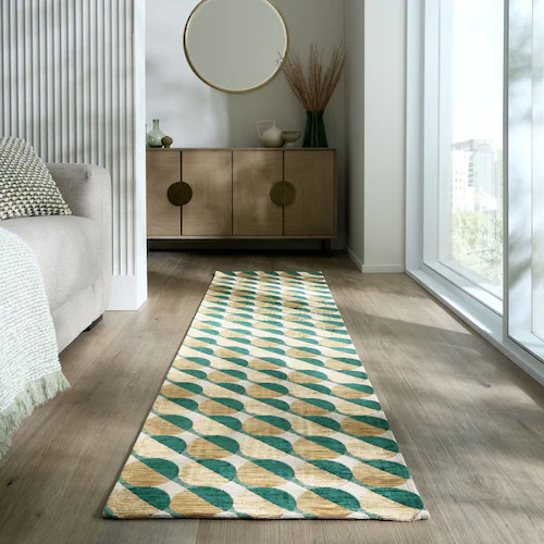 FLAIR RUGS Teppich »Carlos Geo«, rechteckig, 1 mm Höhe, fußbodenheizungsgee günstig online kaufen