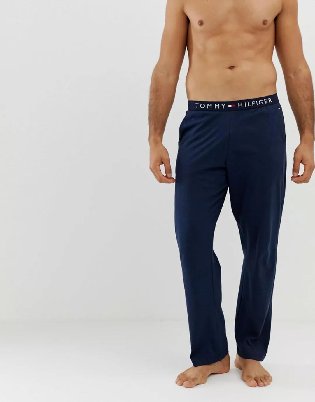 Tommy Hilfiger – Marineblaue Lounge-Jogginghose mit Komfort-Taillenbund und günstig online kaufen