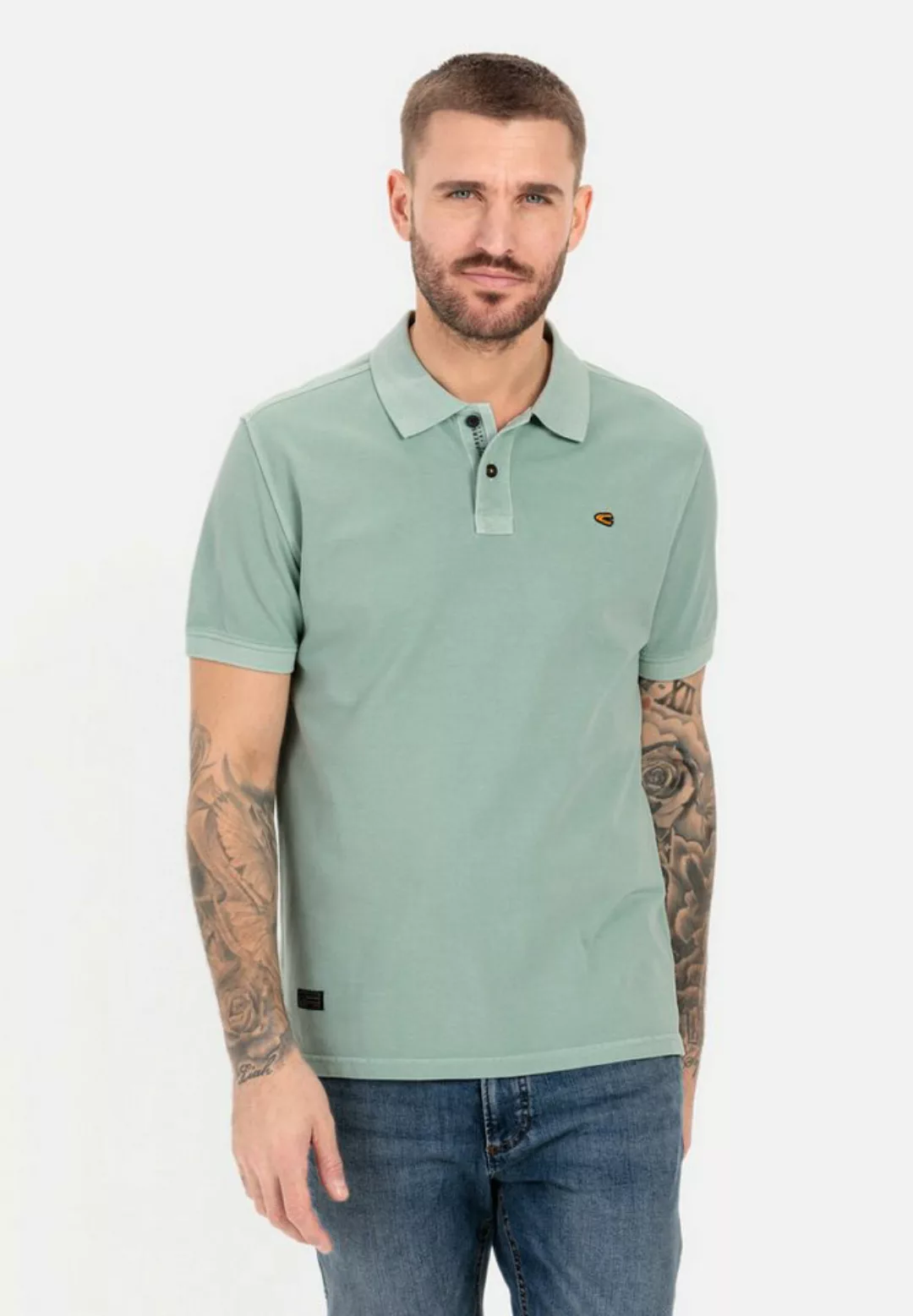 camel active Poloshirt im Garment-Dye-Look günstig online kaufen