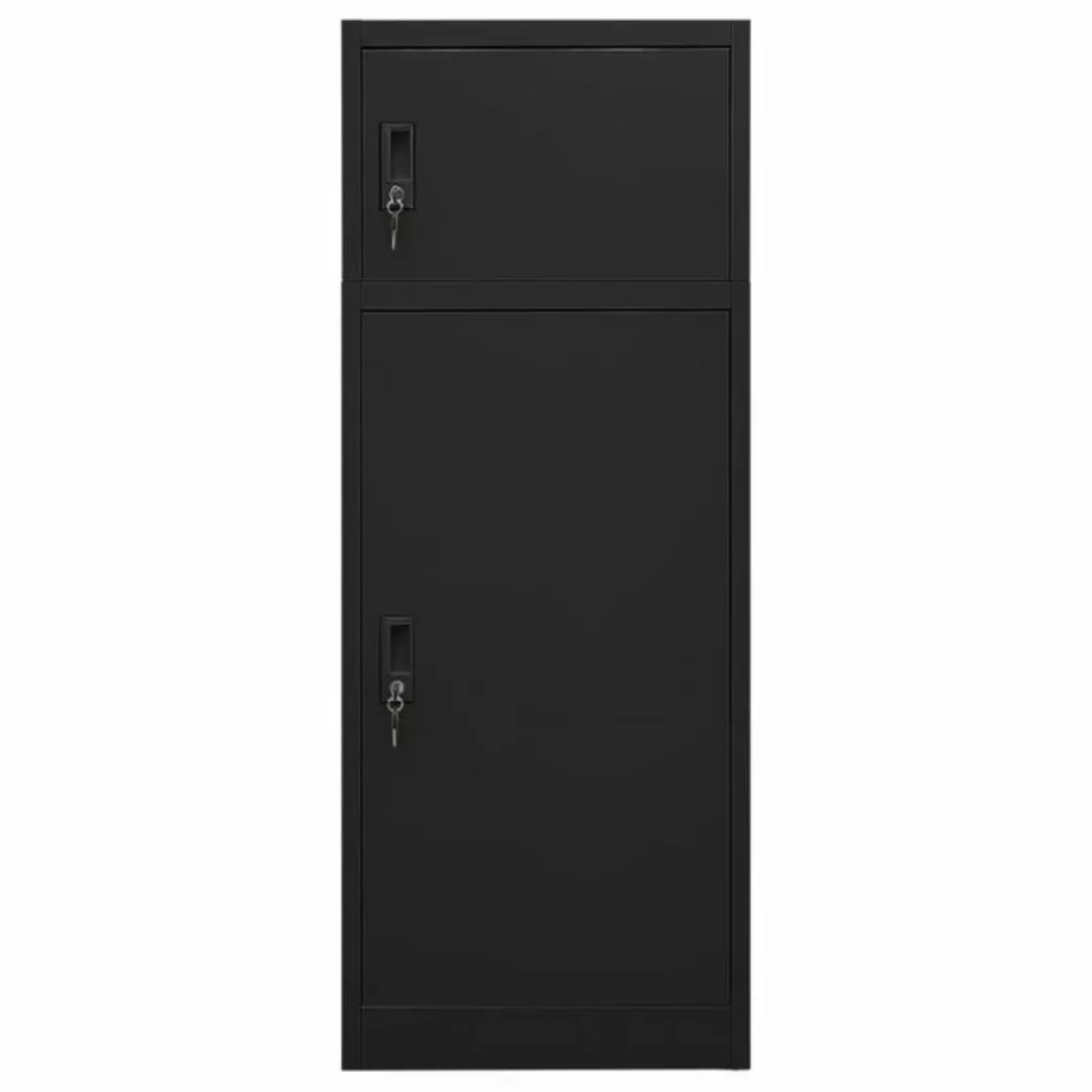 vidaXL Aktenschrank Sattelschrank Schwarz 53x53x140 cm Stahl günstig online kaufen