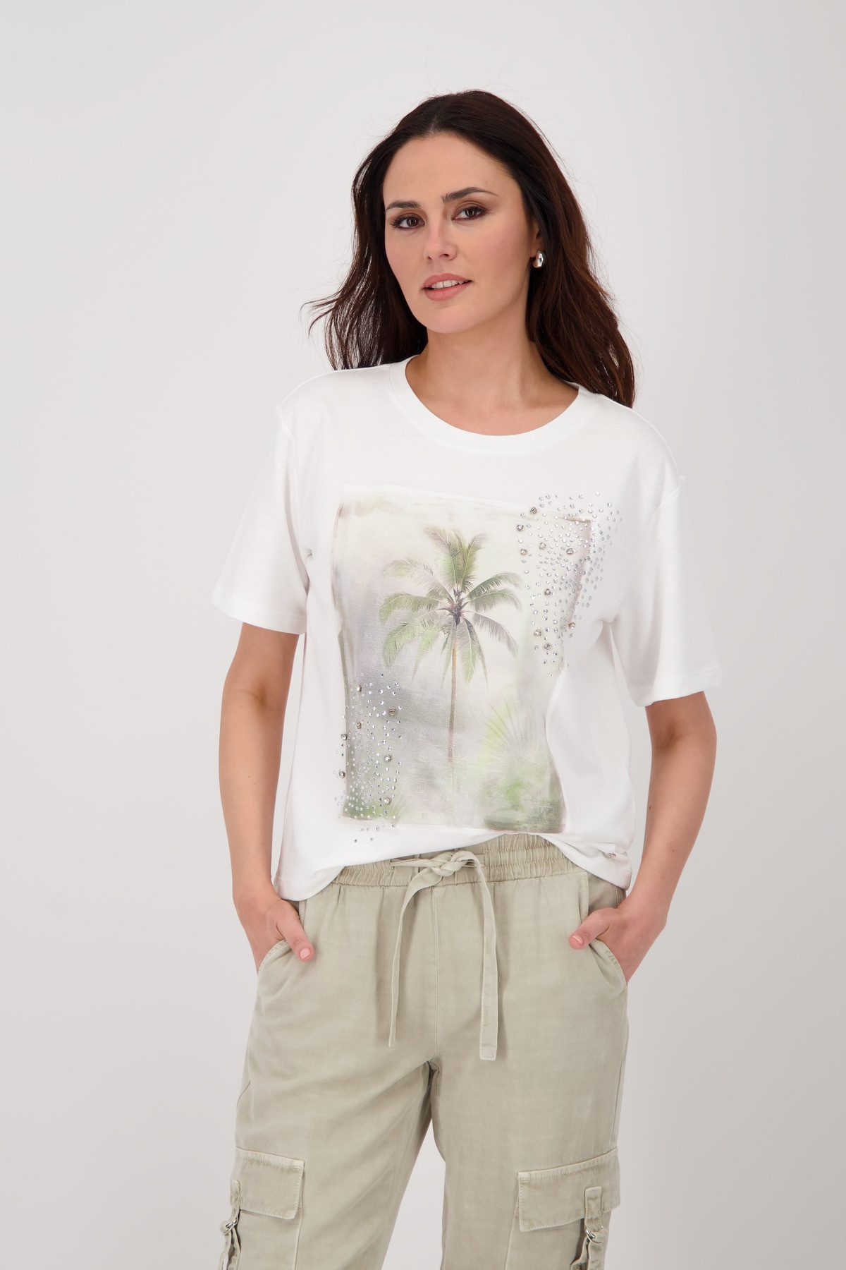 Monari Rundhalsshirt mit Frontprint günstig online kaufen