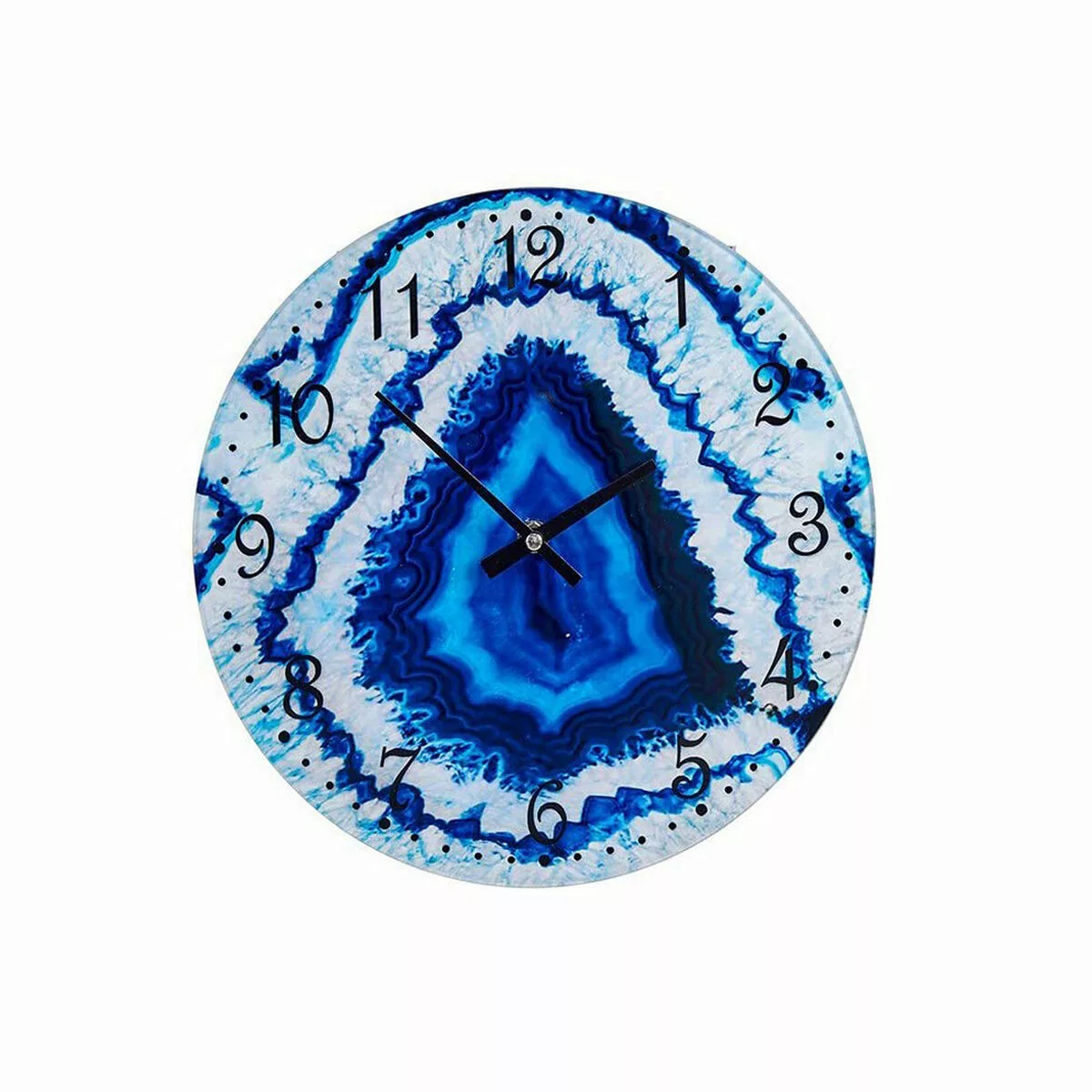 Wanduhr Blau Kristall (30 X 4 X 30 Cm) günstig online kaufen