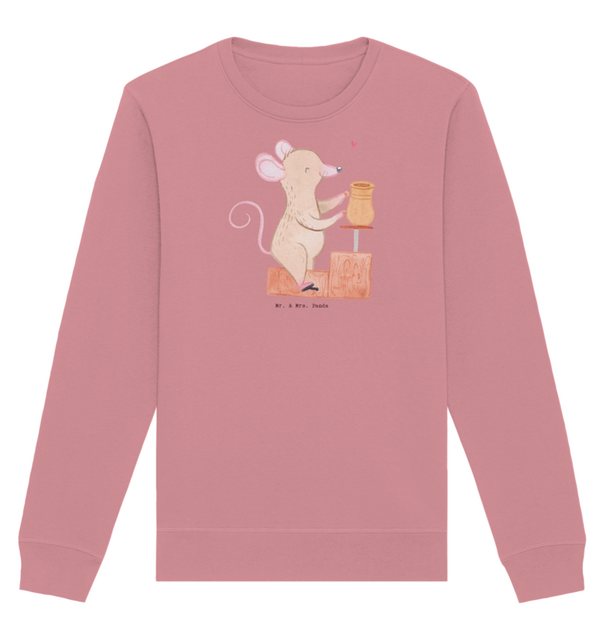 Mr. & Mrs. Panda Longpullover Größe S Maus Töpfern - Canyon Pink - Geschenk günstig online kaufen