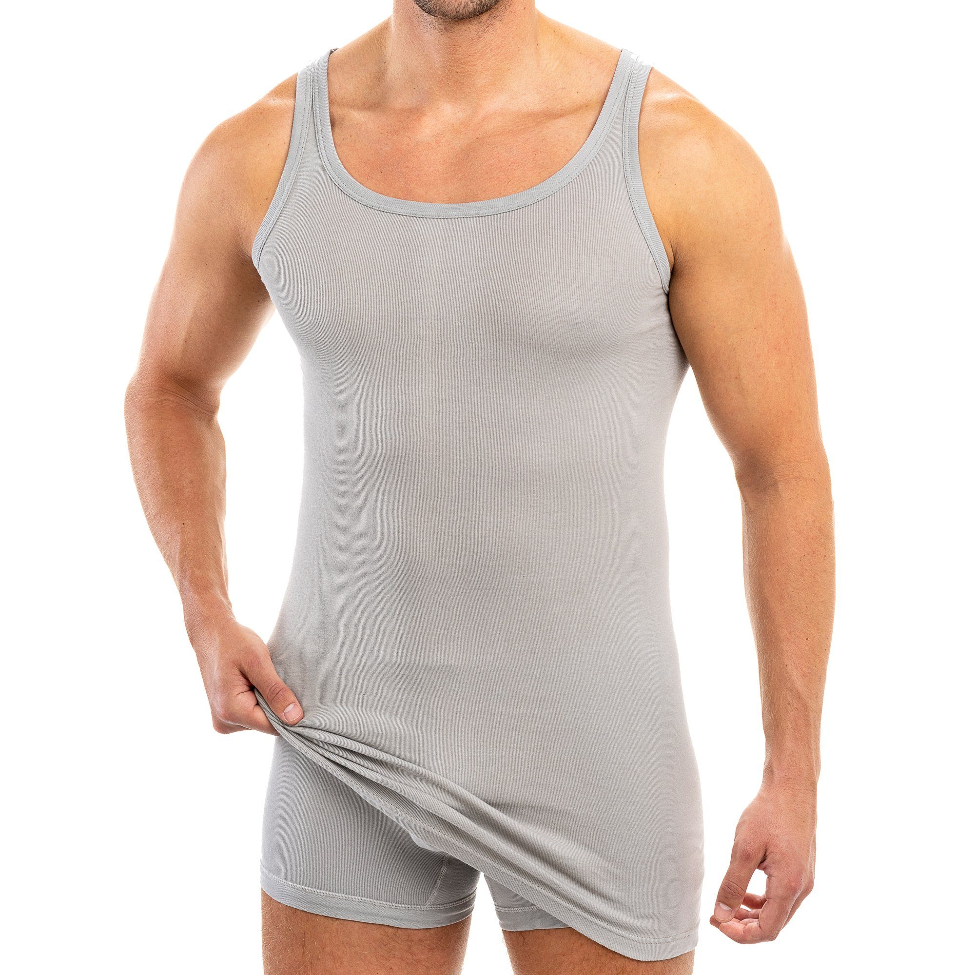 HERMKO Unterhemd 3007 extralanges Herren Unterhemd günstig online kaufen