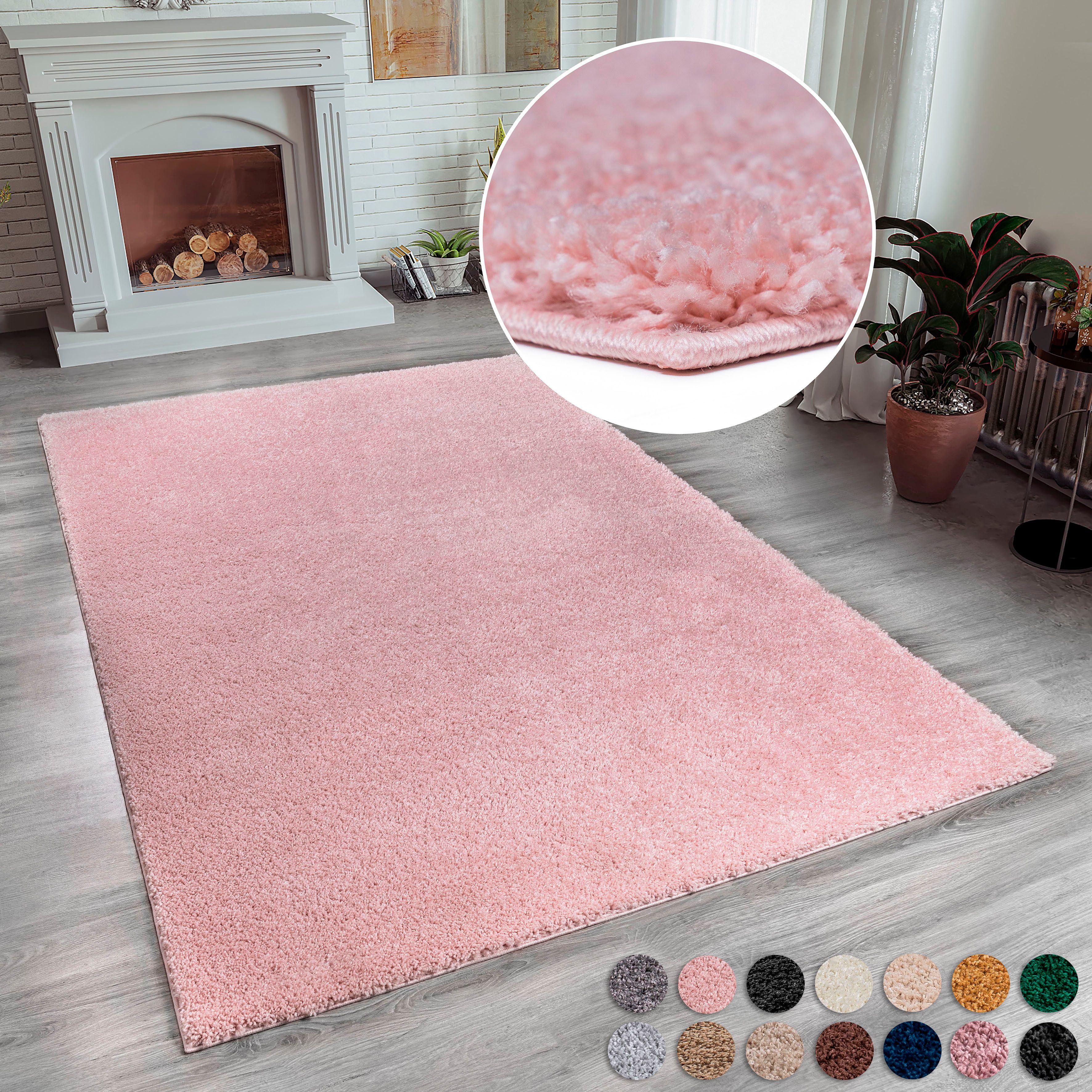 my home Hochflor-Teppich Shaggy 30, rechteckig, günstig online kaufen