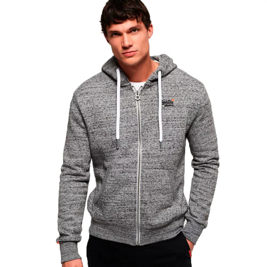 Superdry Orange Label Sweatshirt Mit Reißverschluss XS Flint Grey Grit günstig online kaufen