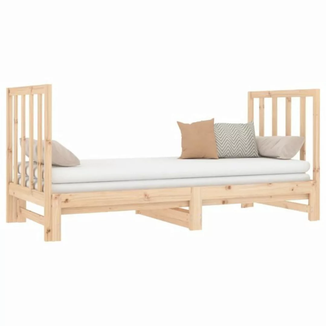 furnicato Bett Tagesbett Ausziehbar 2x(90x190) cm Massivholz Kiefer (1-tlg) günstig online kaufen