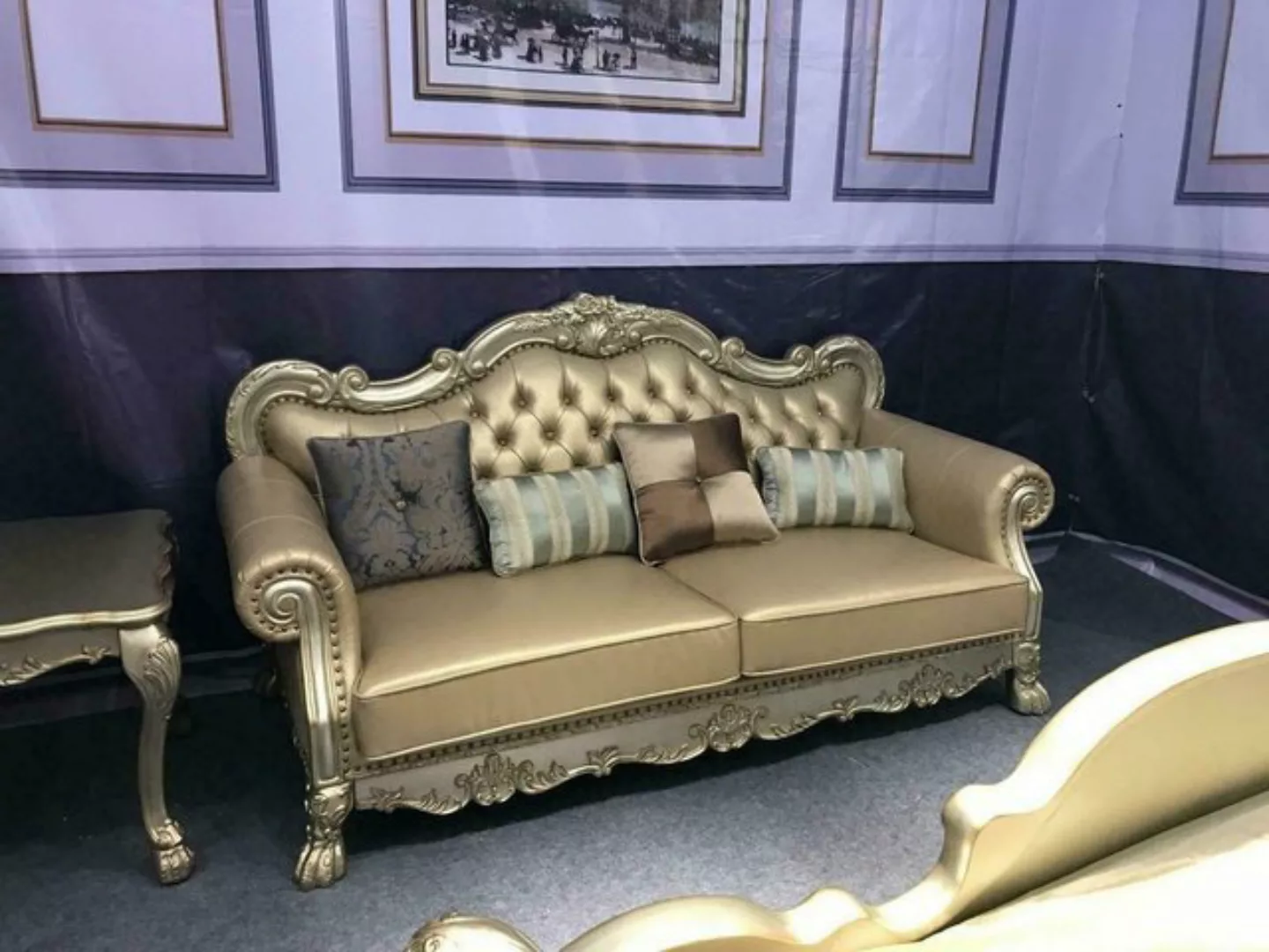 JVmoebel 3-Sitzer Klassischer 3 Sitzer Couch Sofa Sofas Couchen Chesterfiel günstig online kaufen