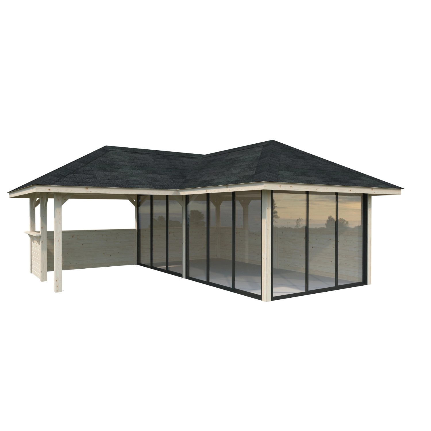 Palmako Pavillon Bianca Set223 Slide Transparent 588 cm x 588 cm FSC® günstig online kaufen