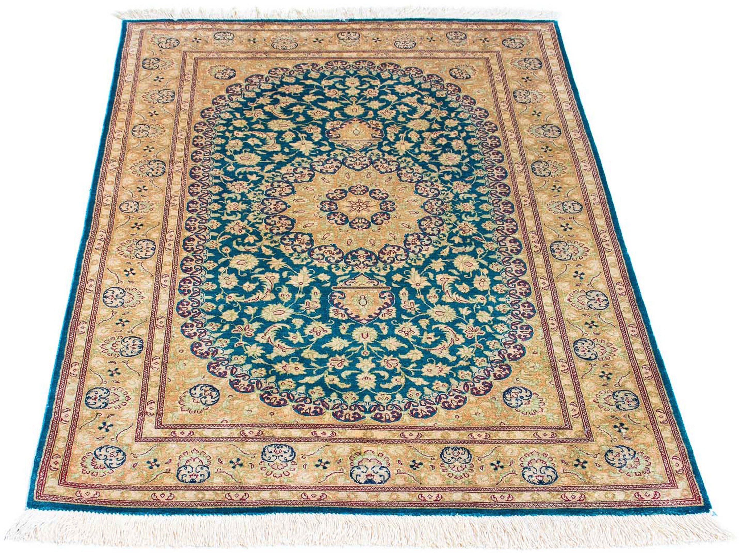 morgenland Orientteppich »Perser - Ghom - 119 x 78 cm - türkis«, rechteckig günstig online kaufen
