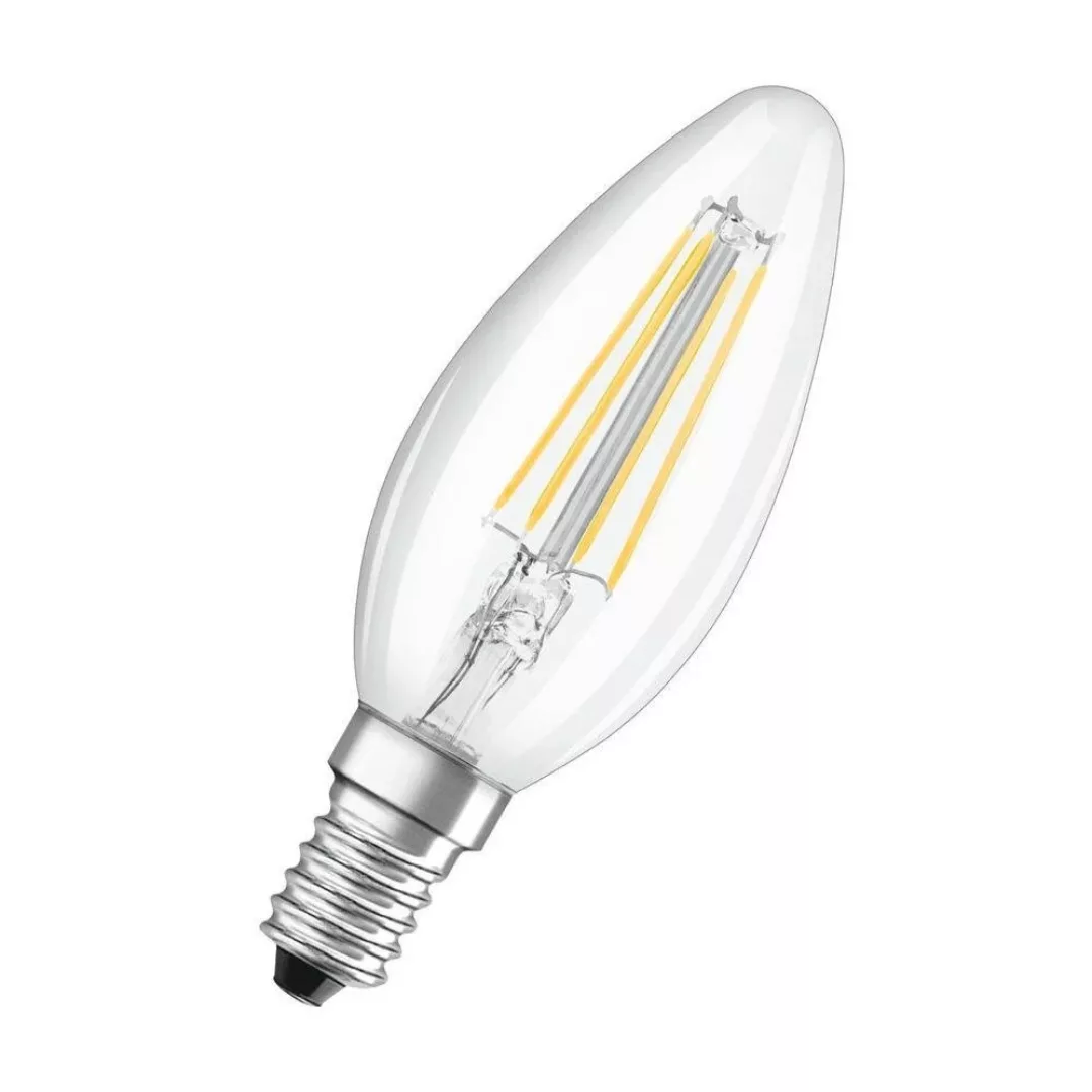 Osram LED Lampe ersetzt 40W E14 Kerze - B35 in Transparent 4W 470lm 2700K 2 günstig online kaufen