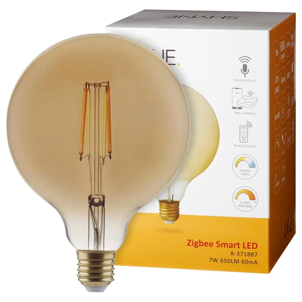 SHYNE | Smartes ZigBee LED Leuchtmittel E27, amber, tunable white, Globe - günstig online kaufen