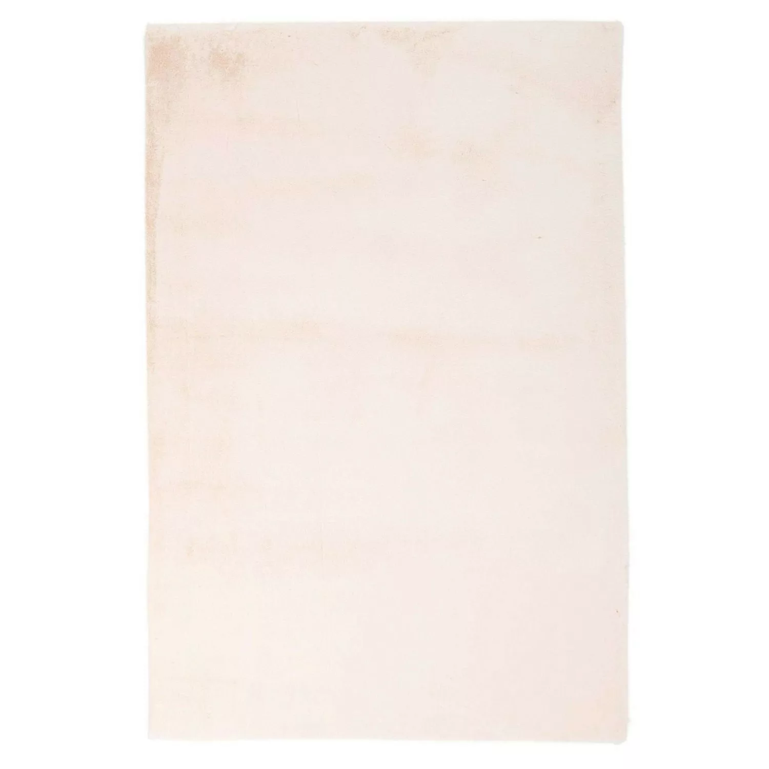 MeGusta Kurzflor Teppich Uni Modern Creme 60x110 cm Clara günstig online kaufen