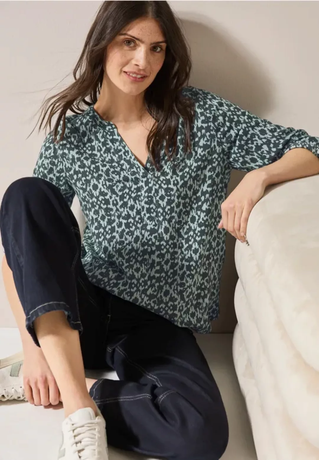 Cecil Klassische Bluse, mit Elastikbund an den Ärmeln günstig online kaufen