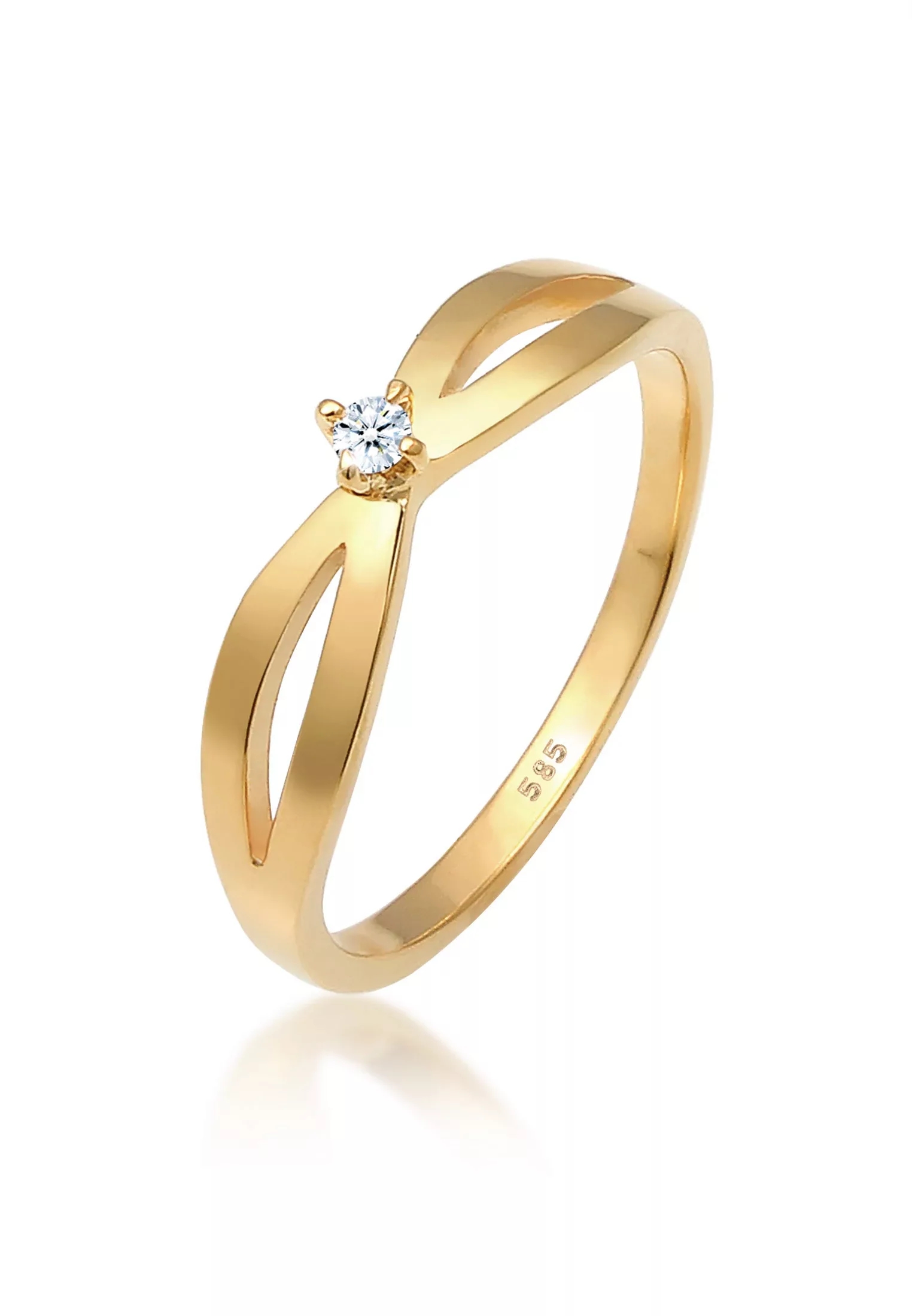 Elli DIAMONDS Verlobungsring "Verlobung Vintage Diamant (0.03 ct.) 585 Gelb günstig online kaufen