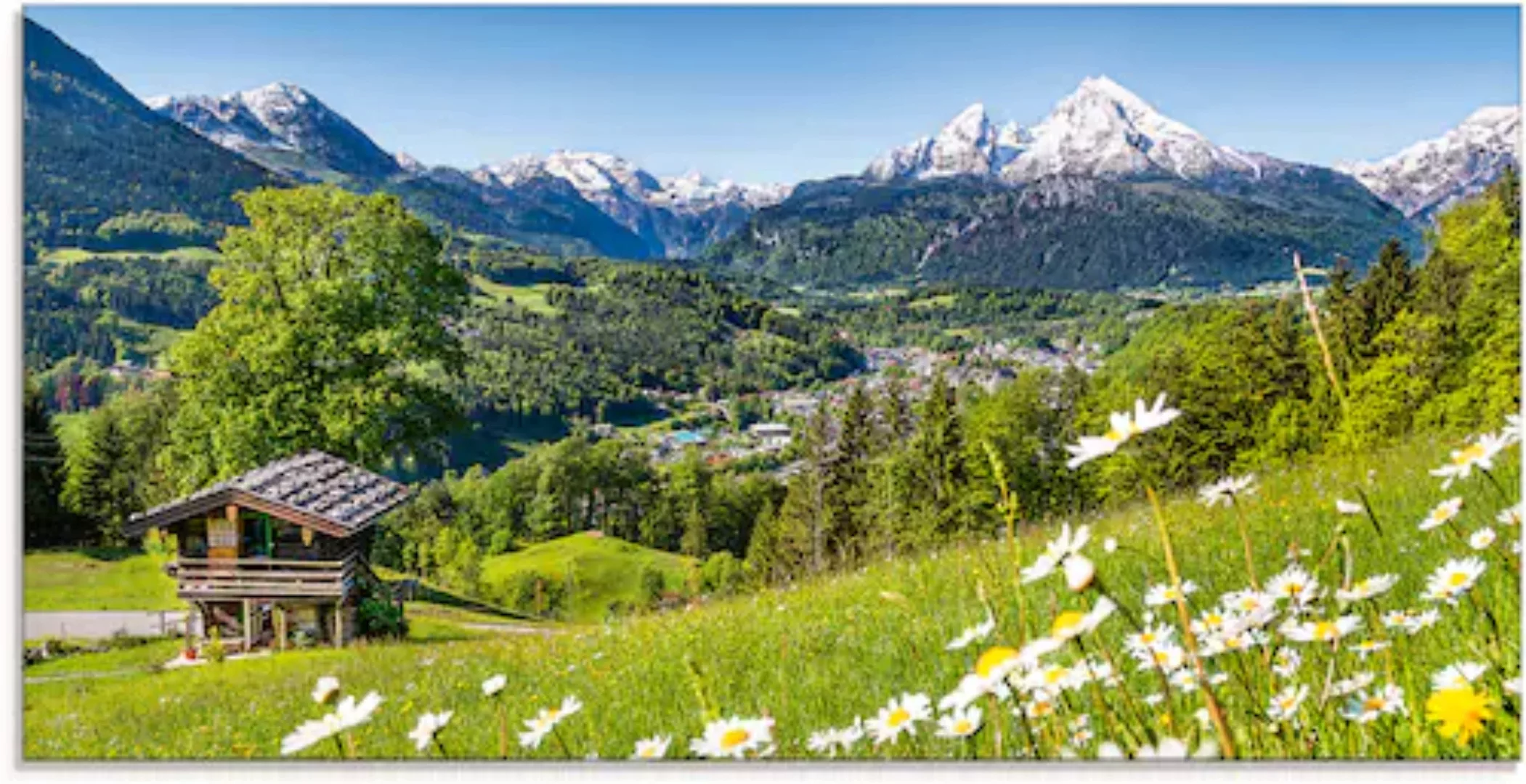 Artland Glasbild »Landschaft in den Bayerischen Alpen«, Berge, (1 St.), in günstig online kaufen