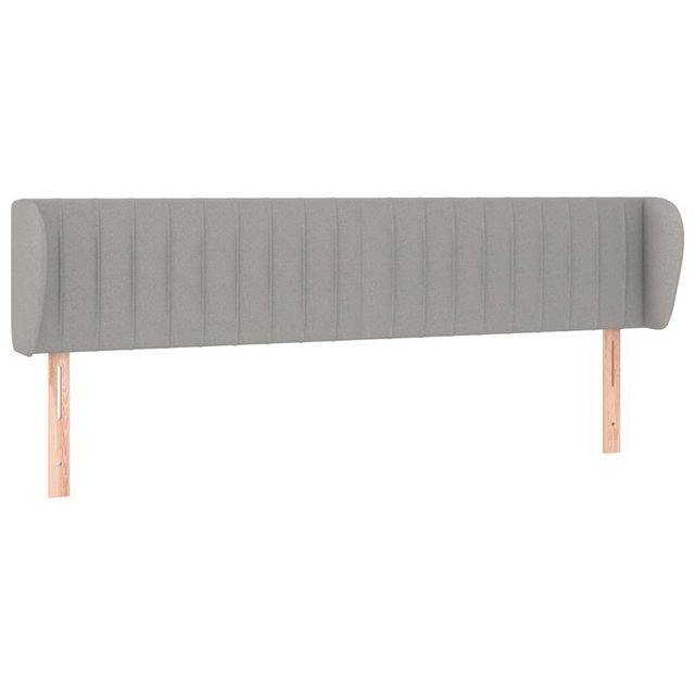 vidaXL Bett, Kopfteil mit Ohren Hellgrau 183x23x78/88 cm Stoff günstig online kaufen