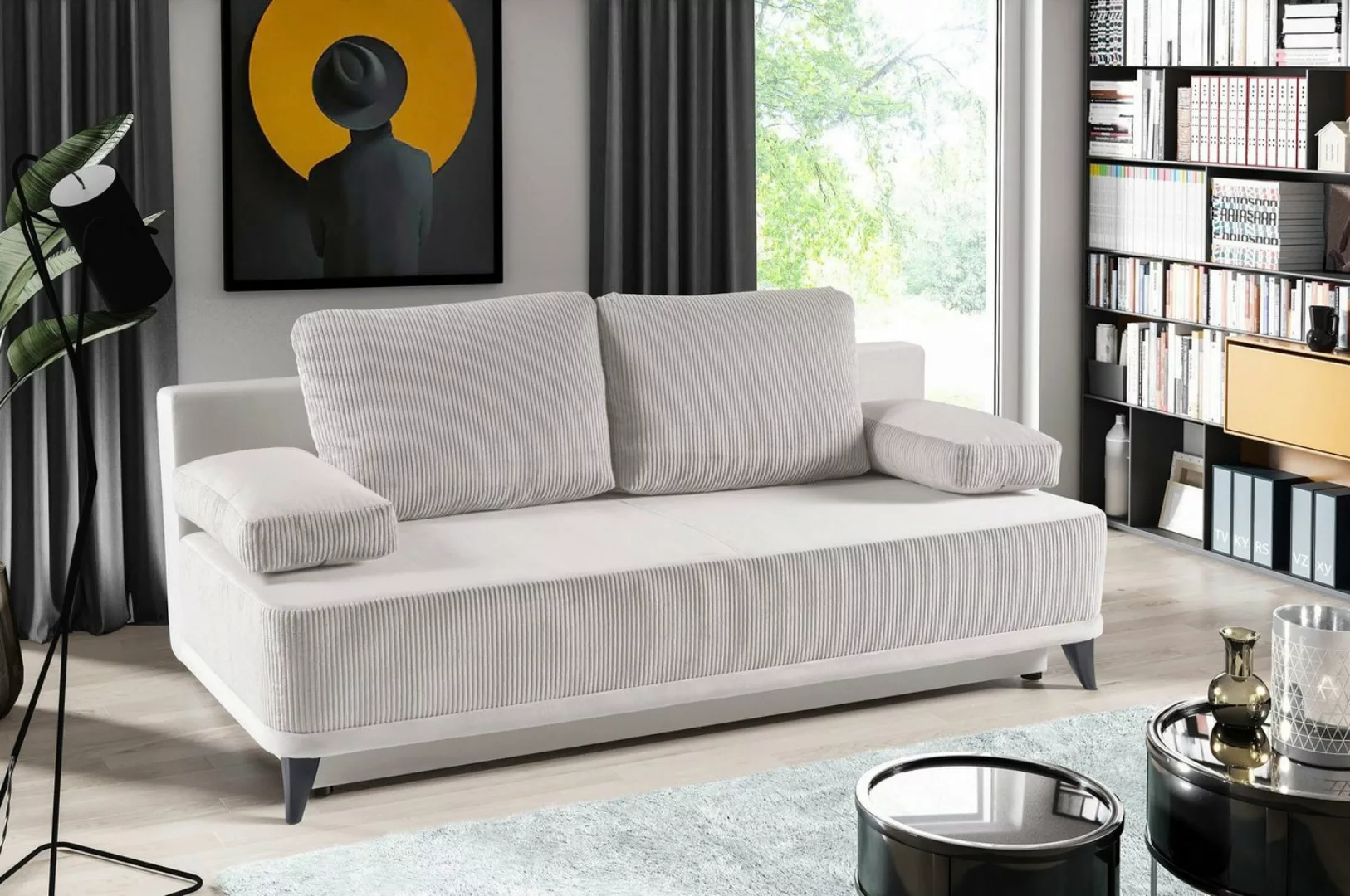 WERK2 Schlafsofa Rosso, 2-Sitzer Sofa und Schlafcouch mit Federkern & Bettk günstig online kaufen