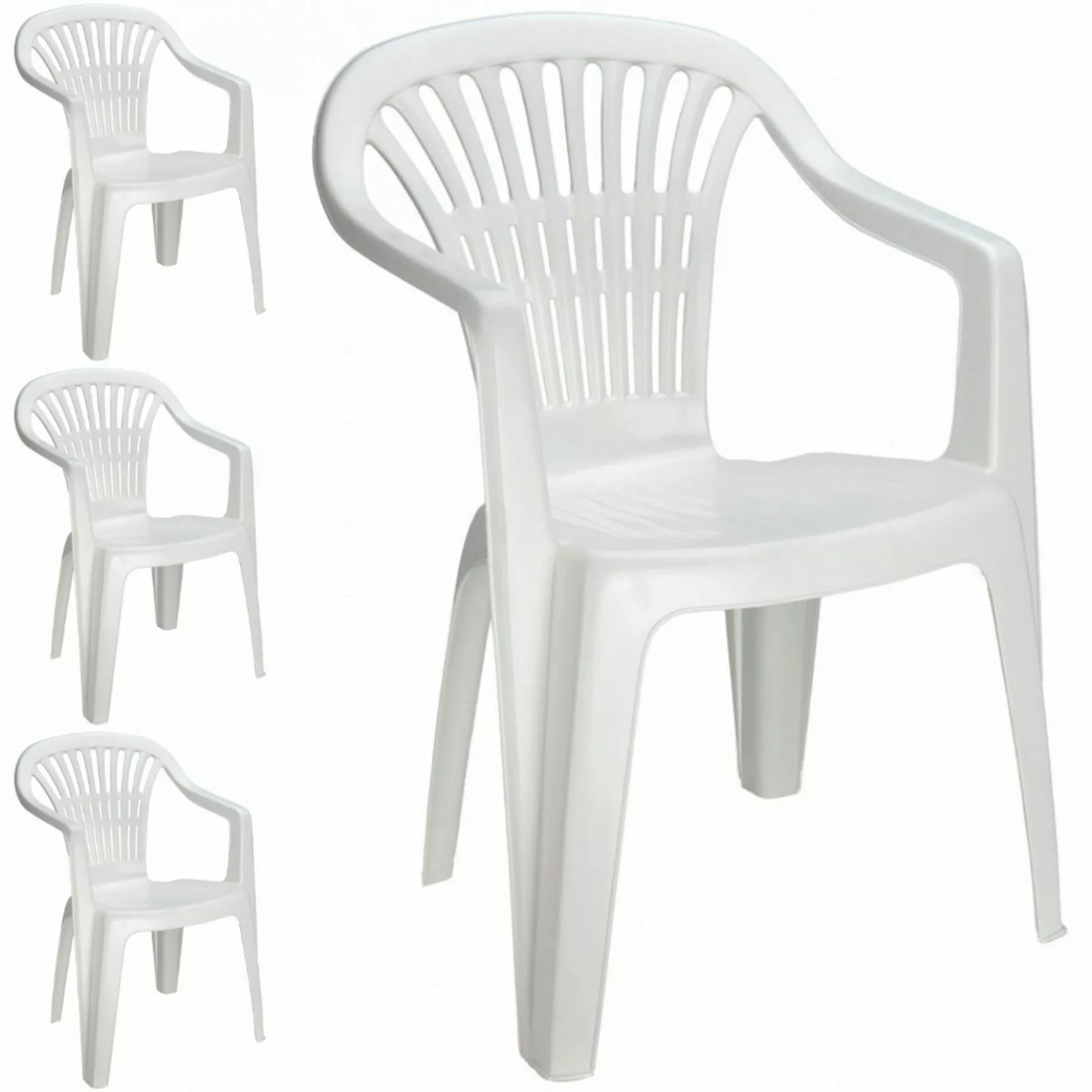 Progarden Stapelstuhl Gartenstuhl Balkon Bistrostuhl Kunststoff günstig online kaufen