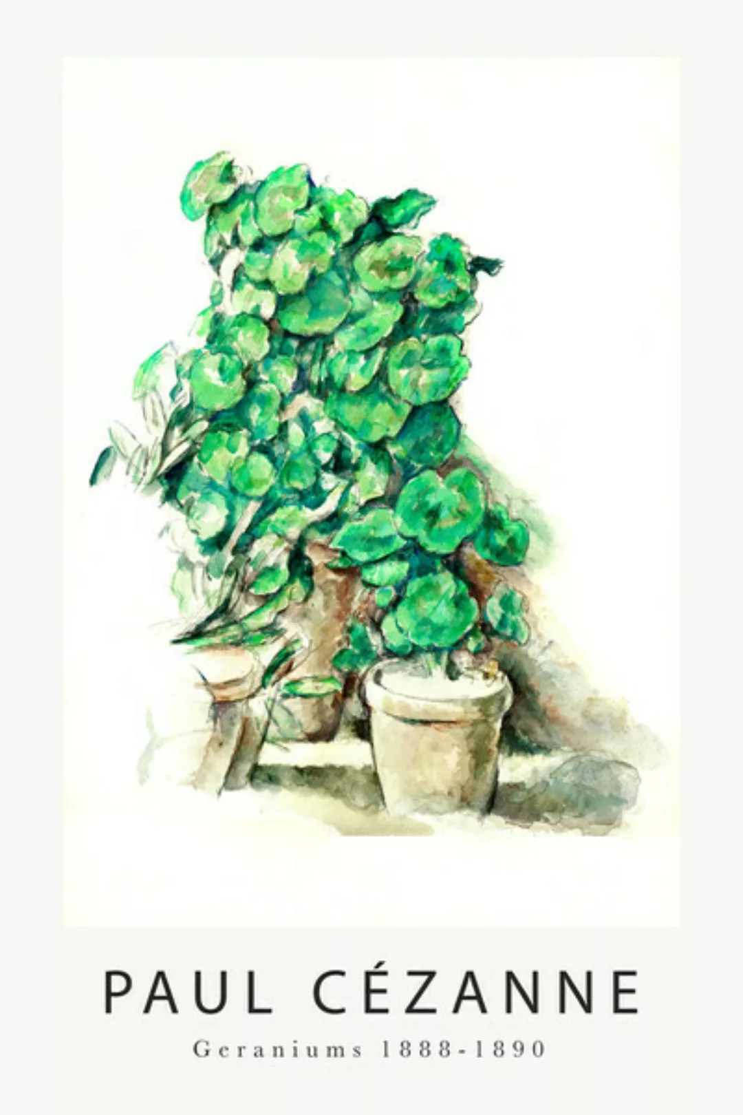Poster / Leinwandbild - Geraniums Von Paul Cézanne günstig online kaufen