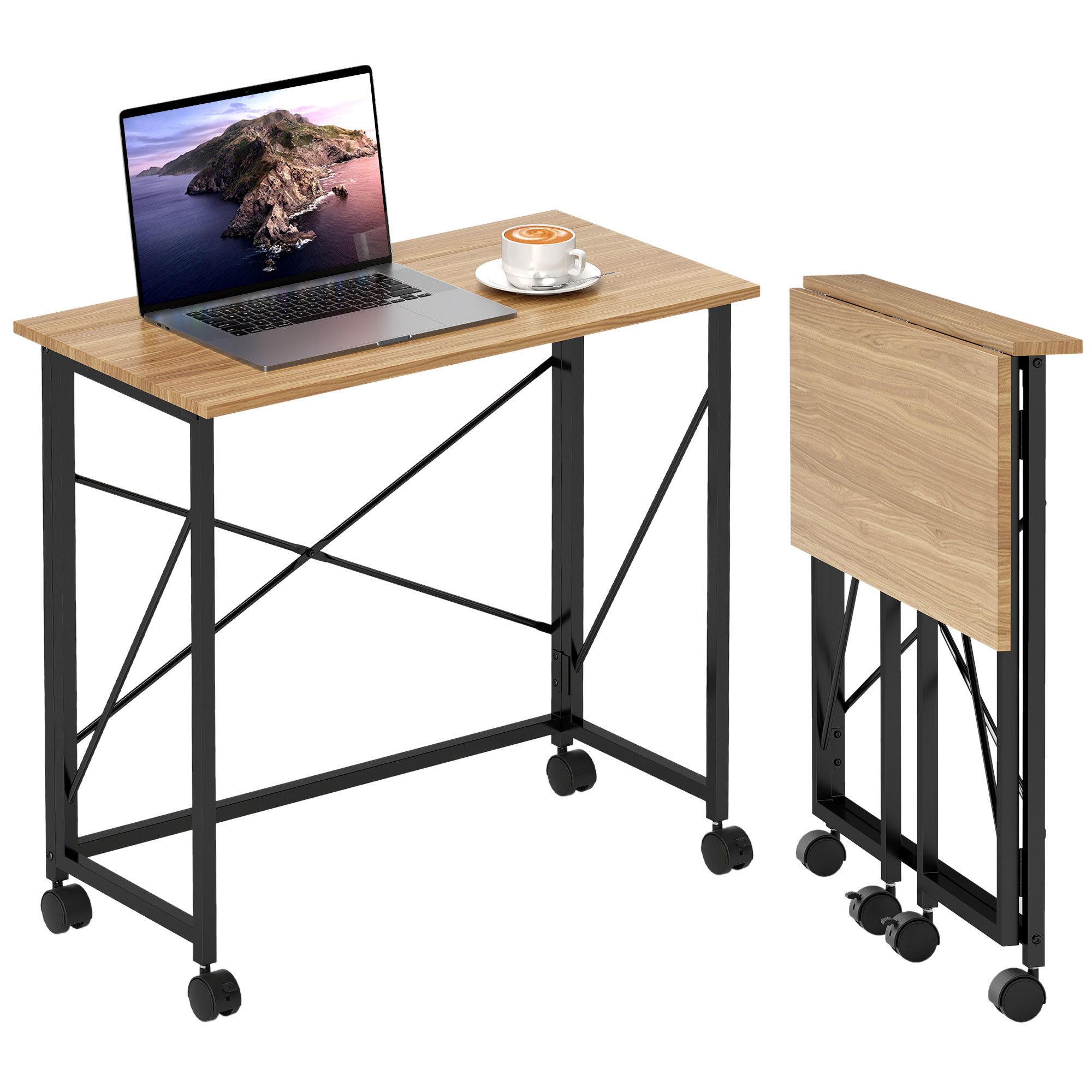 HOMCOM Schreibtisch Klappbar Klein 80 cm günstig online kaufen
