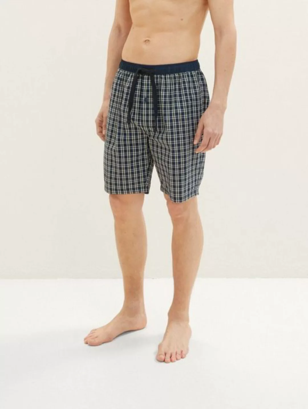 TOM TAILOR Pyjamahose Bermuda mit Karomuster günstig online kaufen