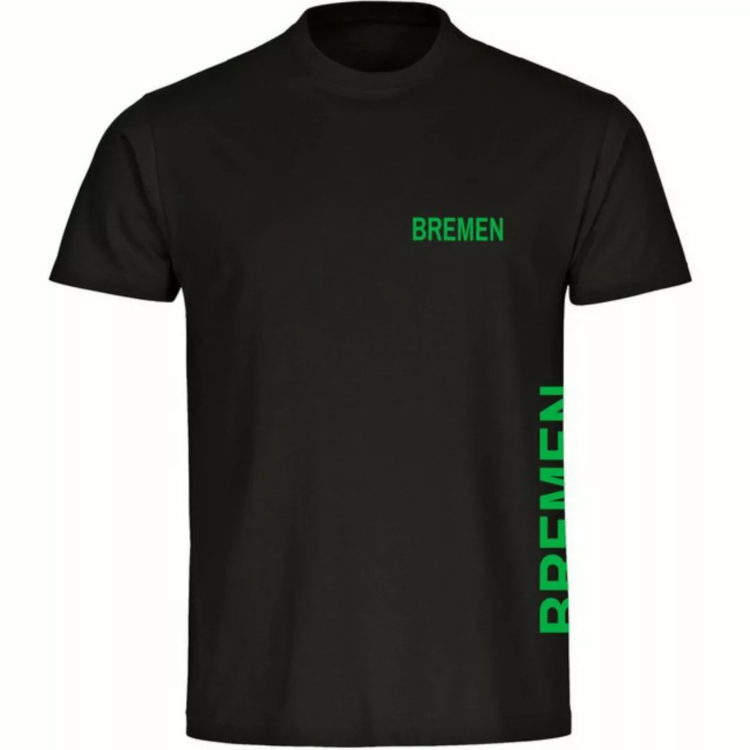 multifanshop T-Shirt Herren Bremen - Brust & Seite - Männer günstig online kaufen
