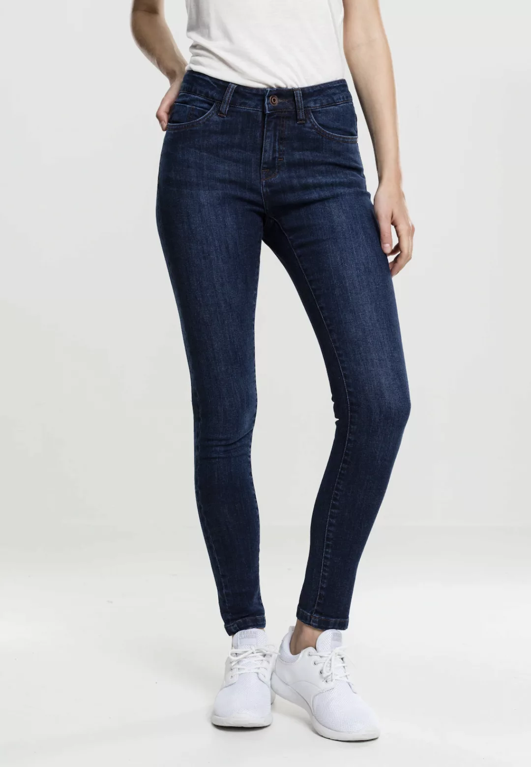 URBAN CLASSICS Bequeme Jeans "Damen Ladies Skinny Denim Pants", (1 tlg.) günstig online kaufen