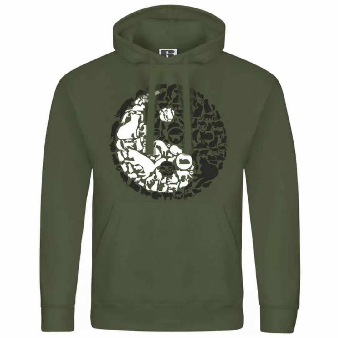 deinshirt Kapuzenpullover Herren Kapuzenpullover Katzen Yin und Yang Mit Pr günstig online kaufen