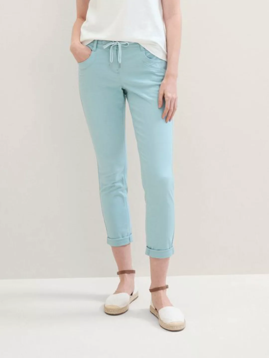 TOM TAILOR Stoffhose Hose Tapered Relaxed Pants 7396 in Blau günstig online kaufen