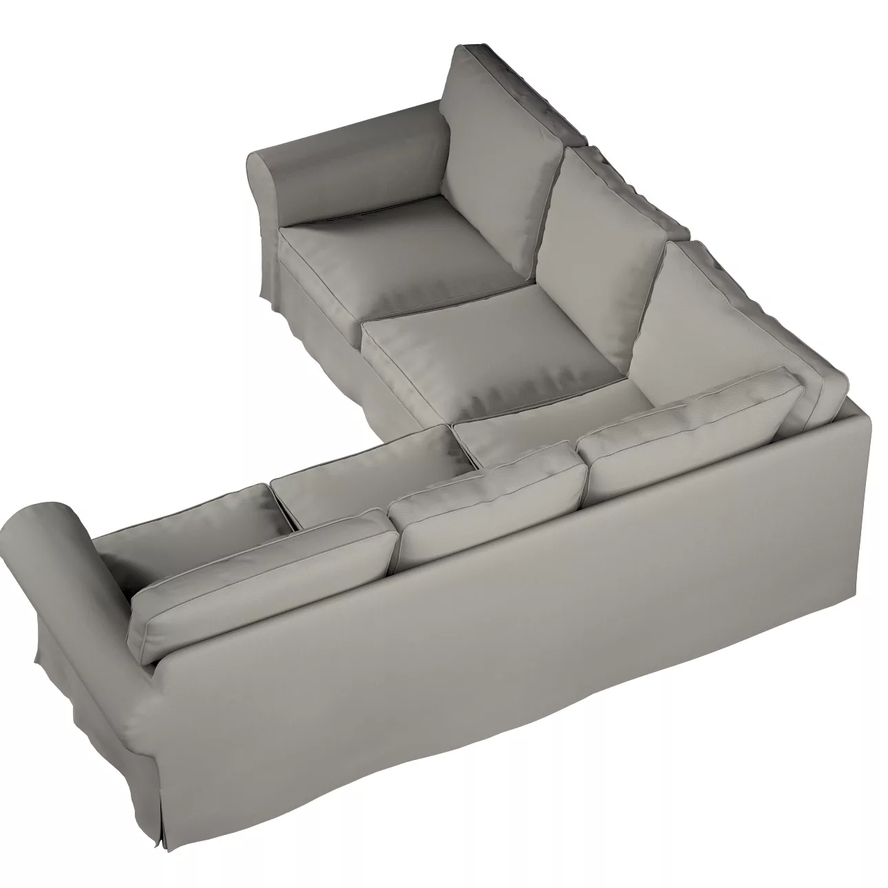 Bezug für Ektorp Ecksofa, grau, Sofahusse für Ektorp Ecksofa, Living II (16 günstig online kaufen