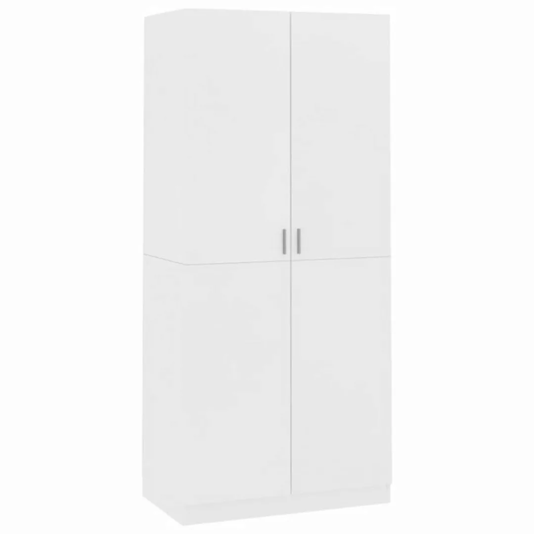 vidaXL Kleiderschrank Kleiderschrank Weiß 90x52x200 cm Holzwerkstoff (1-St) günstig online kaufen