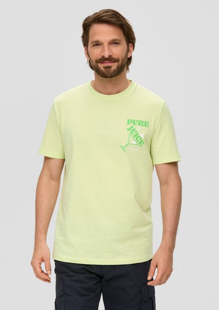 s.Oliver Kurzarmshirt Baumwoll-T-Shirt mit Frontprint Artwork günstig online kaufen