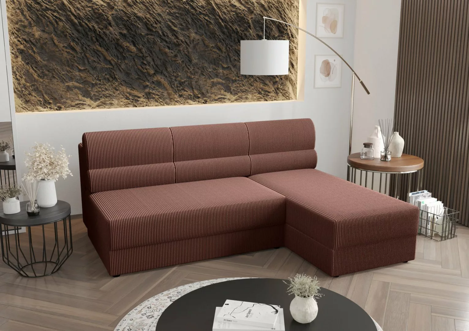 ALTDECOR Ecksofa REB-L1, Couch mit Schlaffunktion, Wohnzimmer - Wohnlandsch günstig online kaufen