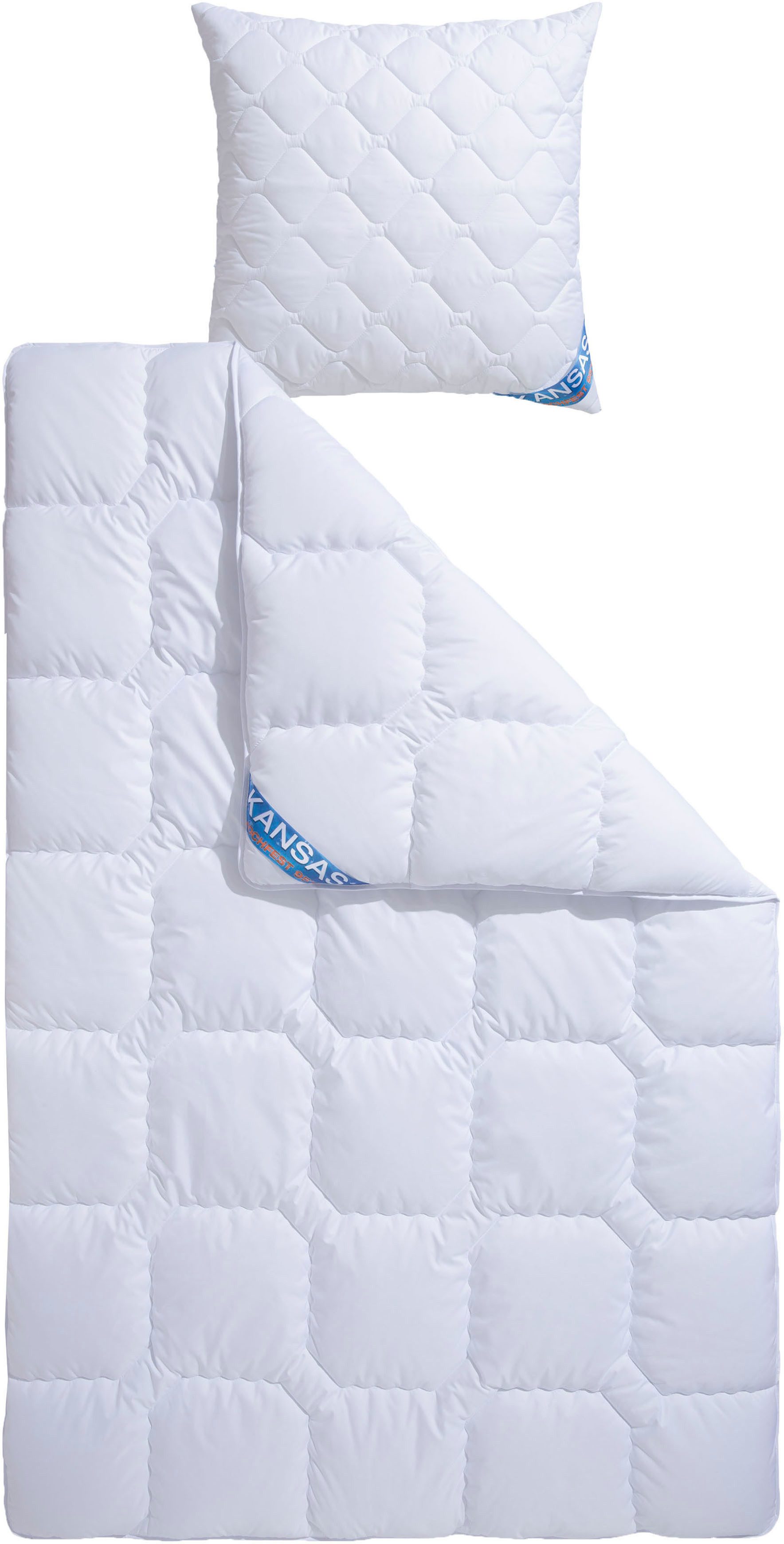 fan Microfaserbettdecke + Kopfkissen »Kansas, 2tlg.-Set mit Kissen 80x80 cm günstig online kaufen