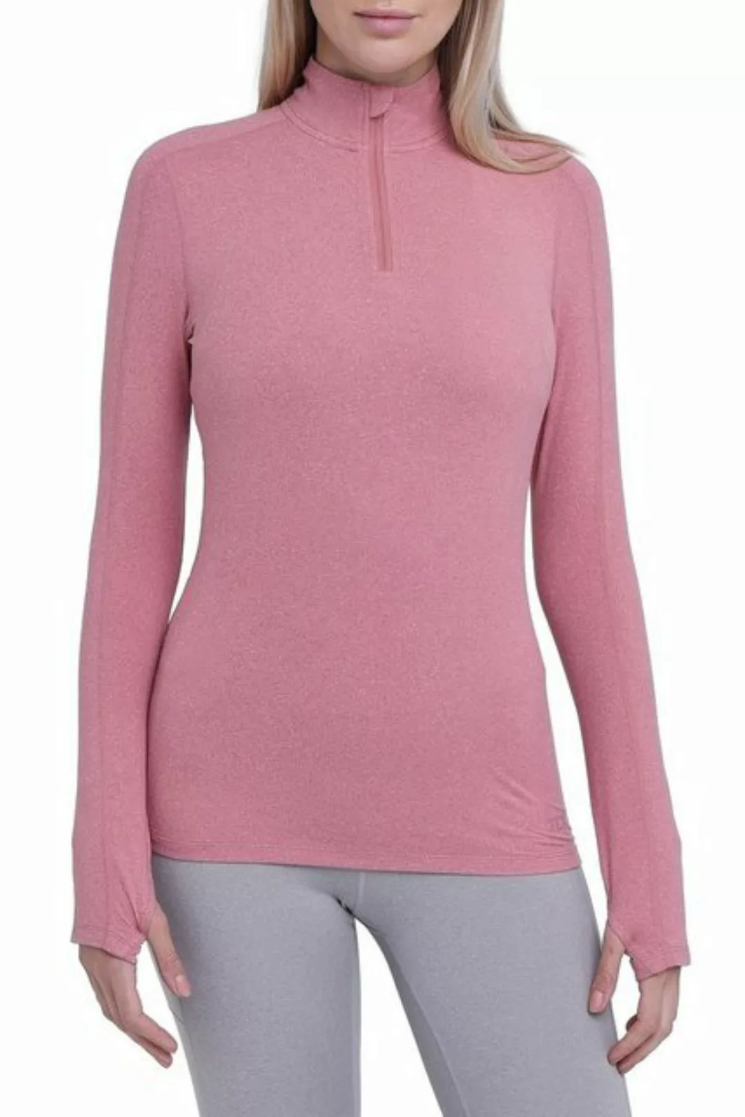 TCA Langarmshirt TCA Damen Fusion Quickdry Laufshirt mit Tasche - Dunkelpin günstig online kaufen