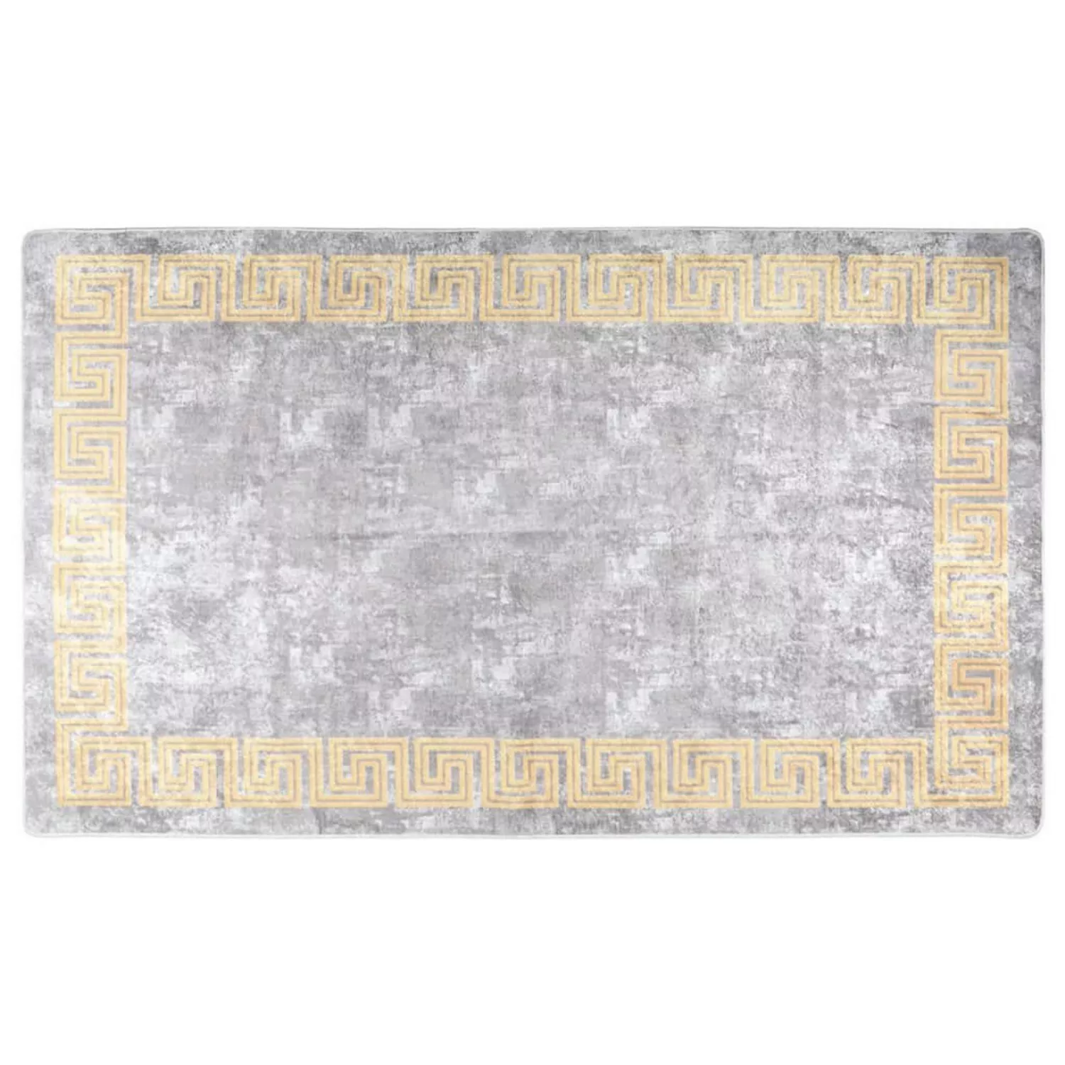 vidaXL Teppich Waschbar Grau Und Golden 150x230 Cm Rutschfest 1908764 günstig online kaufen