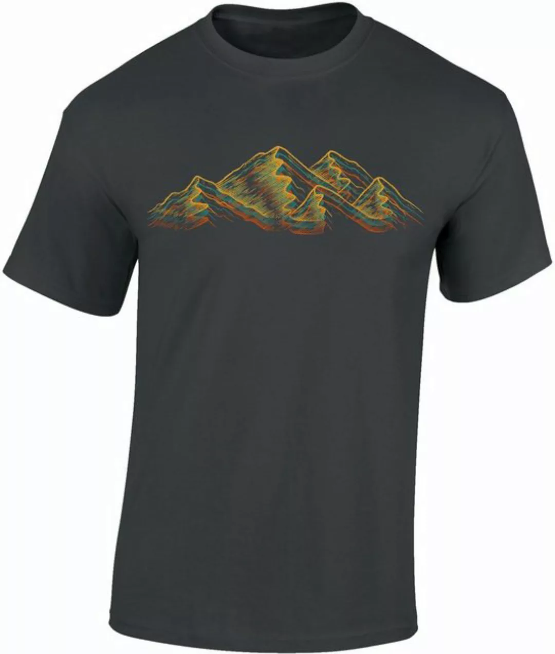 Baddery Print-Shirt Wander Shirt : Alpen - Kletter T-Shirt für Wanderfreund günstig online kaufen