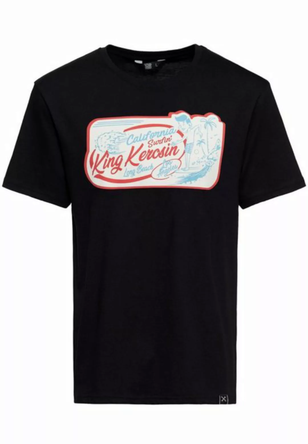 KingKerosin Print-Shirt California Surfin (1-tlg) mit Front Print im "Vinta günstig online kaufen