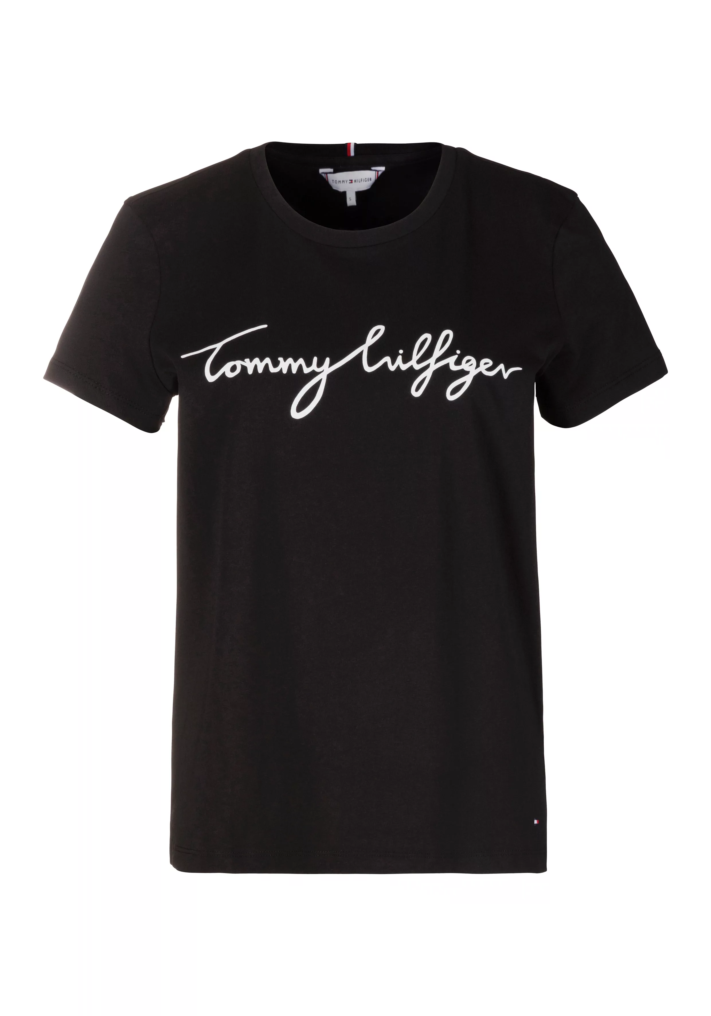 Tommy Hilfiger T-Shirt "REG C-NK SIGNATURE TEE SS", mit Logoschriftzug günstig online kaufen